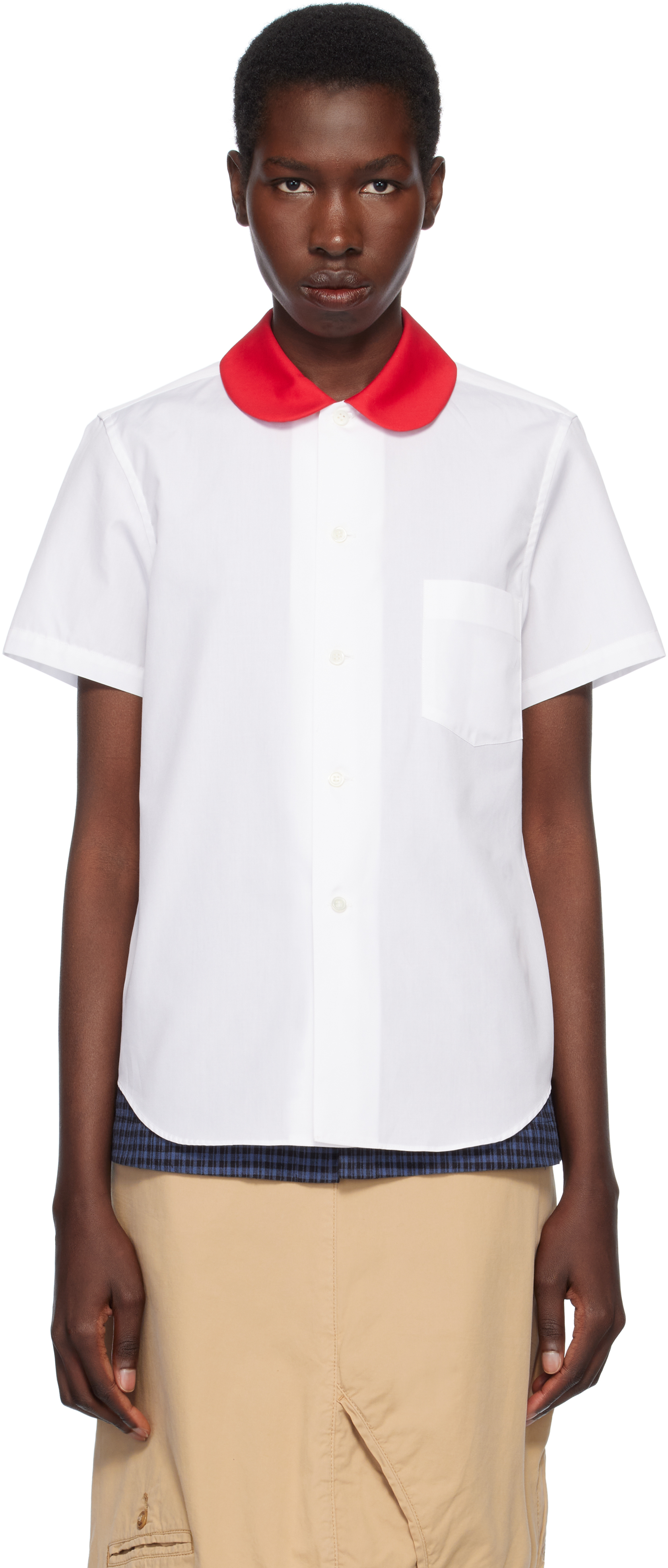 White Cotton Broad Shirt