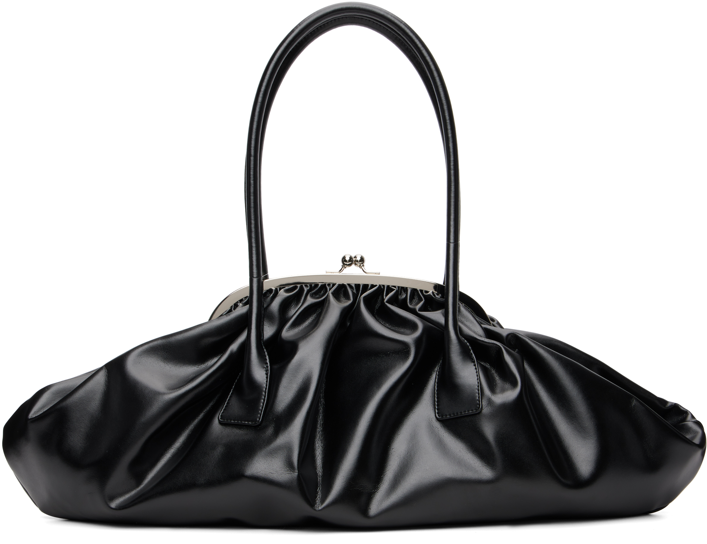 Comme Des Garçons Black Medium Top Handle Bag In Black