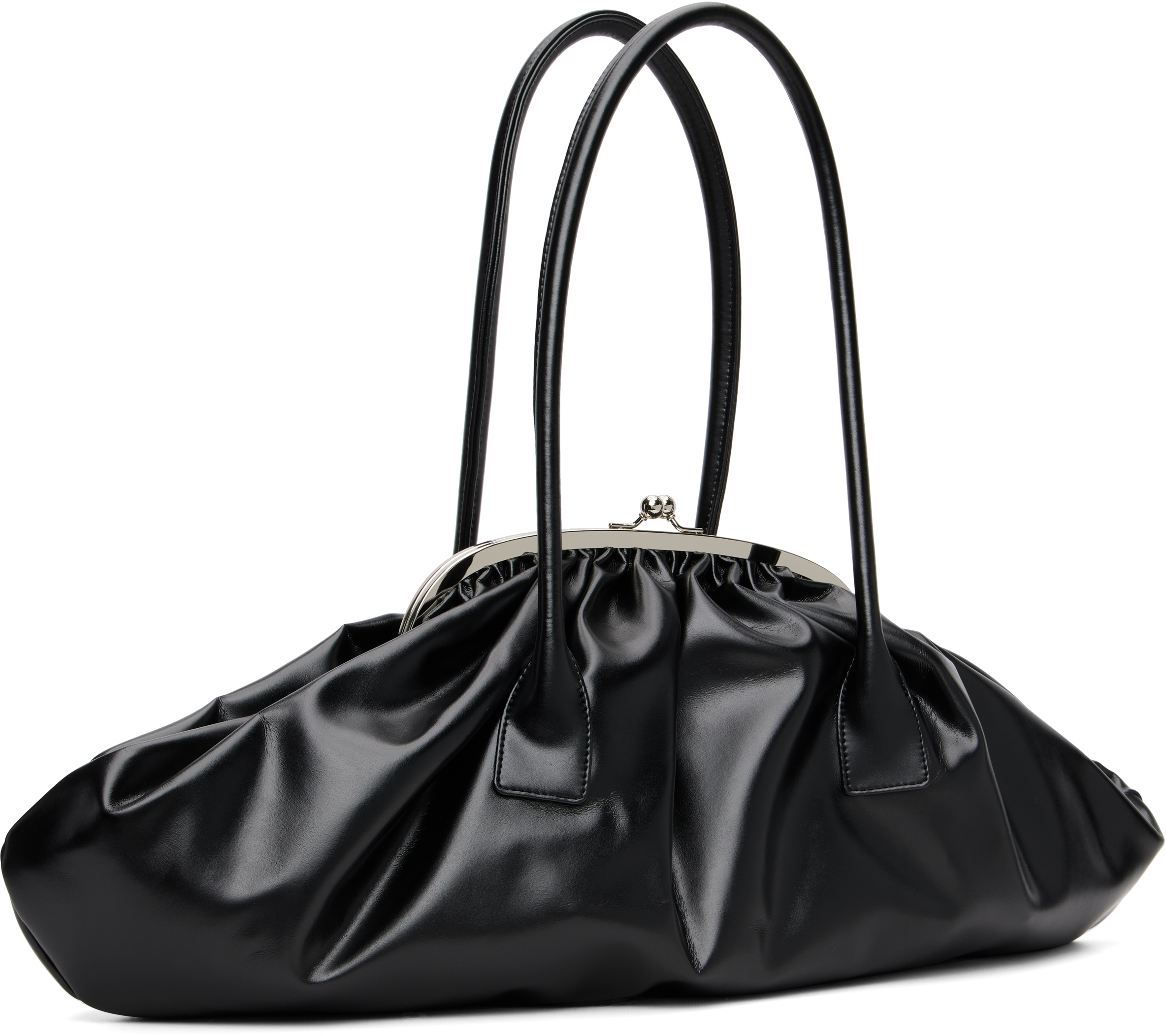 Comme Des Garçons Black Medium Top Handle Bag In Black