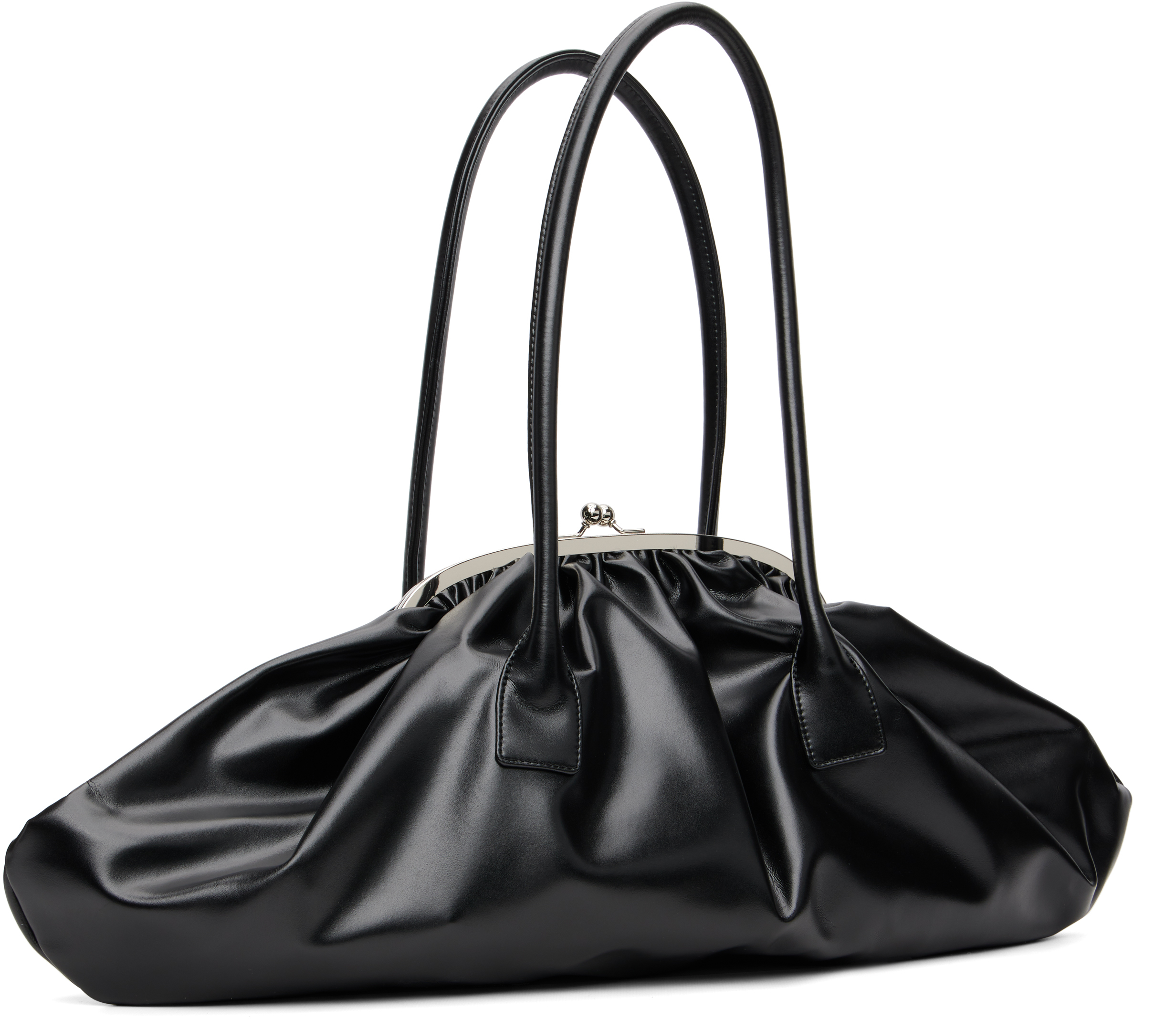 Comme Des Garçons Black Medium Top Handle Bag In Black