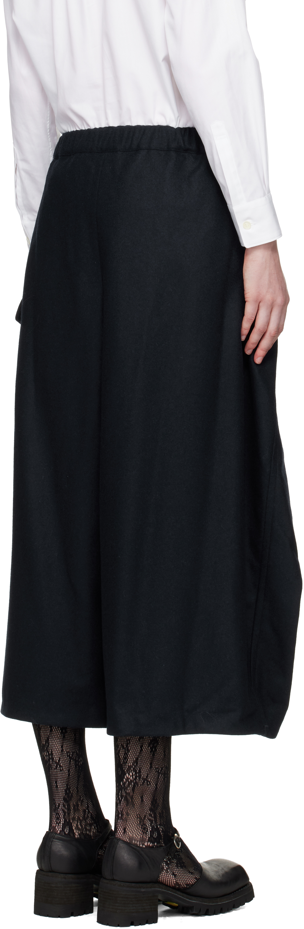 Comme Des Garçons Black Wrap Trousers In Blue