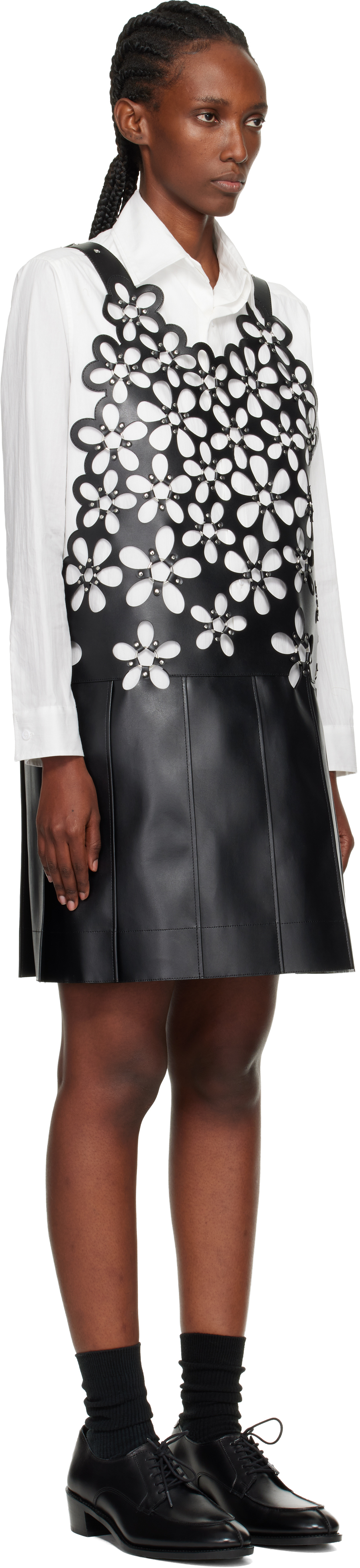 Noir Kei Ninomiya Black Petal Midi Dress In Black