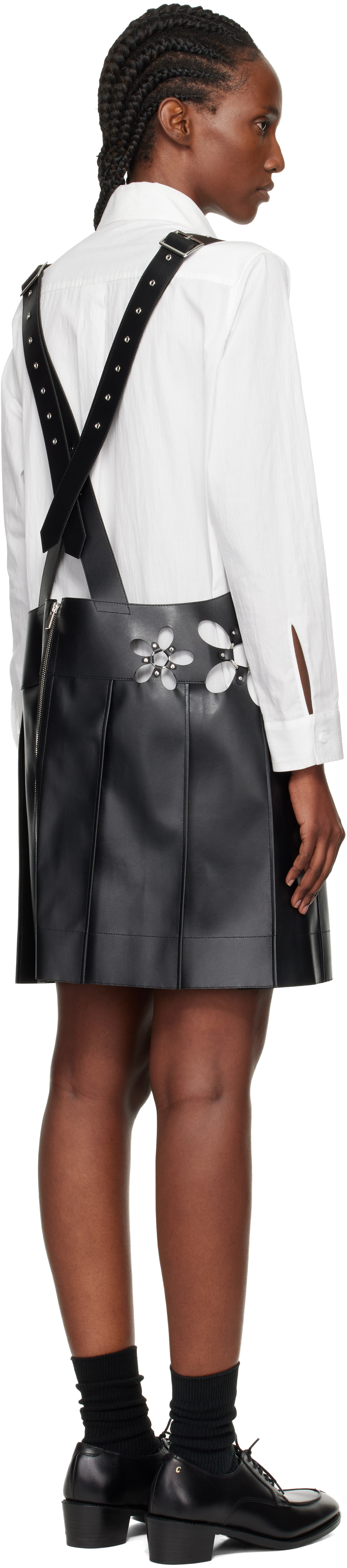 Noir Kei Ninomiya Black Petal Midi Dress In Black