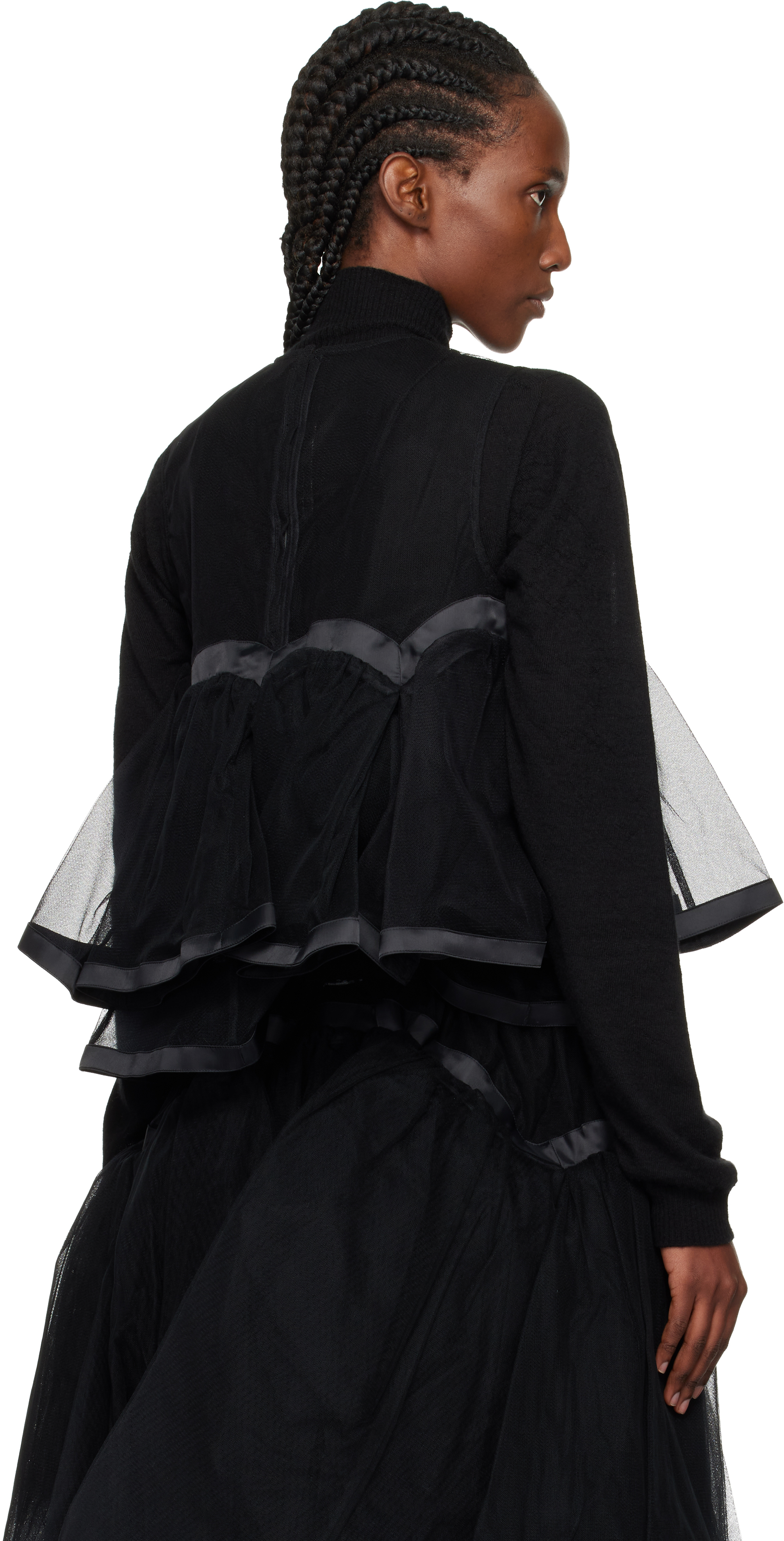 Noir Kei Ninomiya Black Volume Top In Black