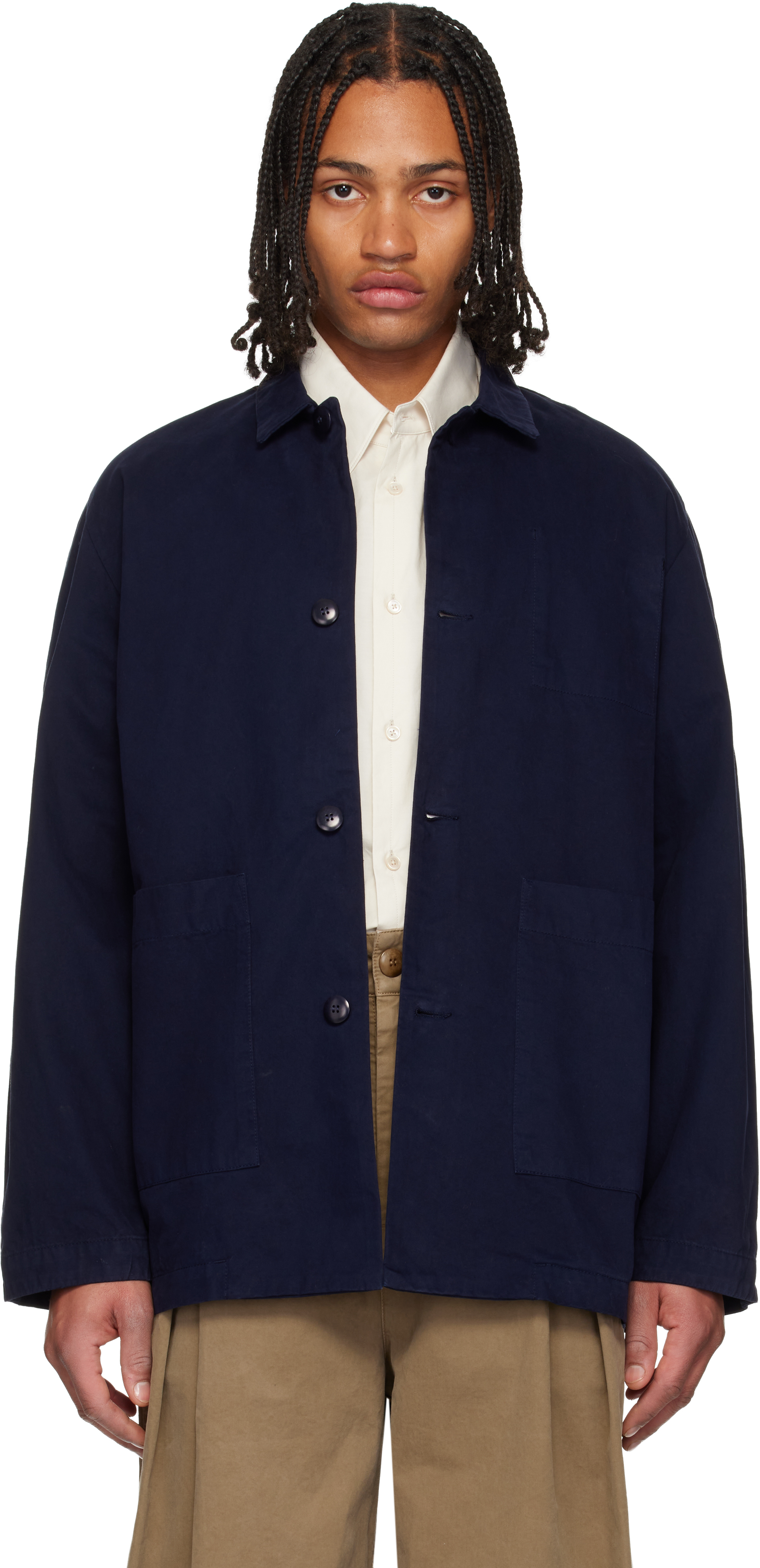 Navy 'The Mechanic' Jacket by Toogood on Sale