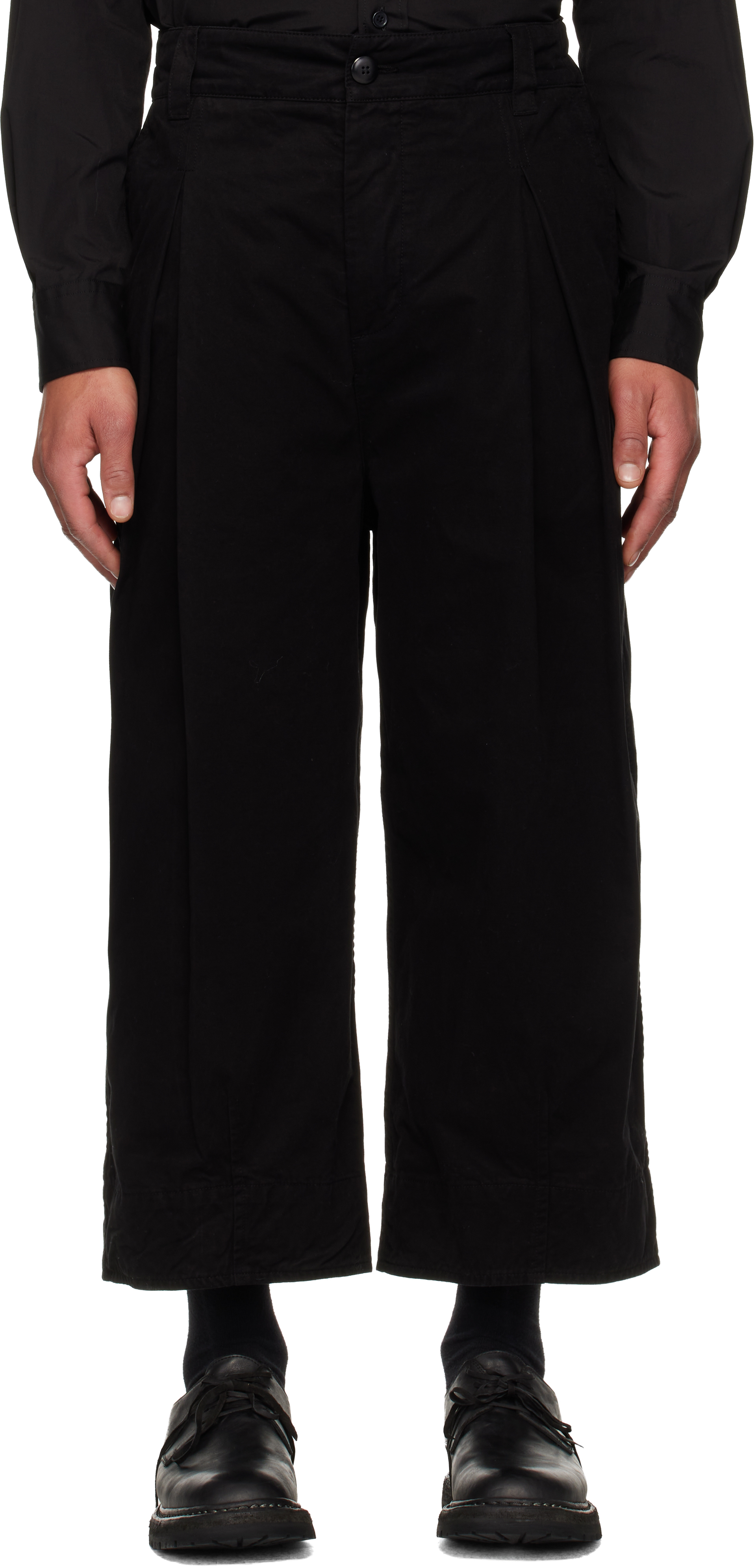 Toogood Black 'the Etcher' Trousers In Gray