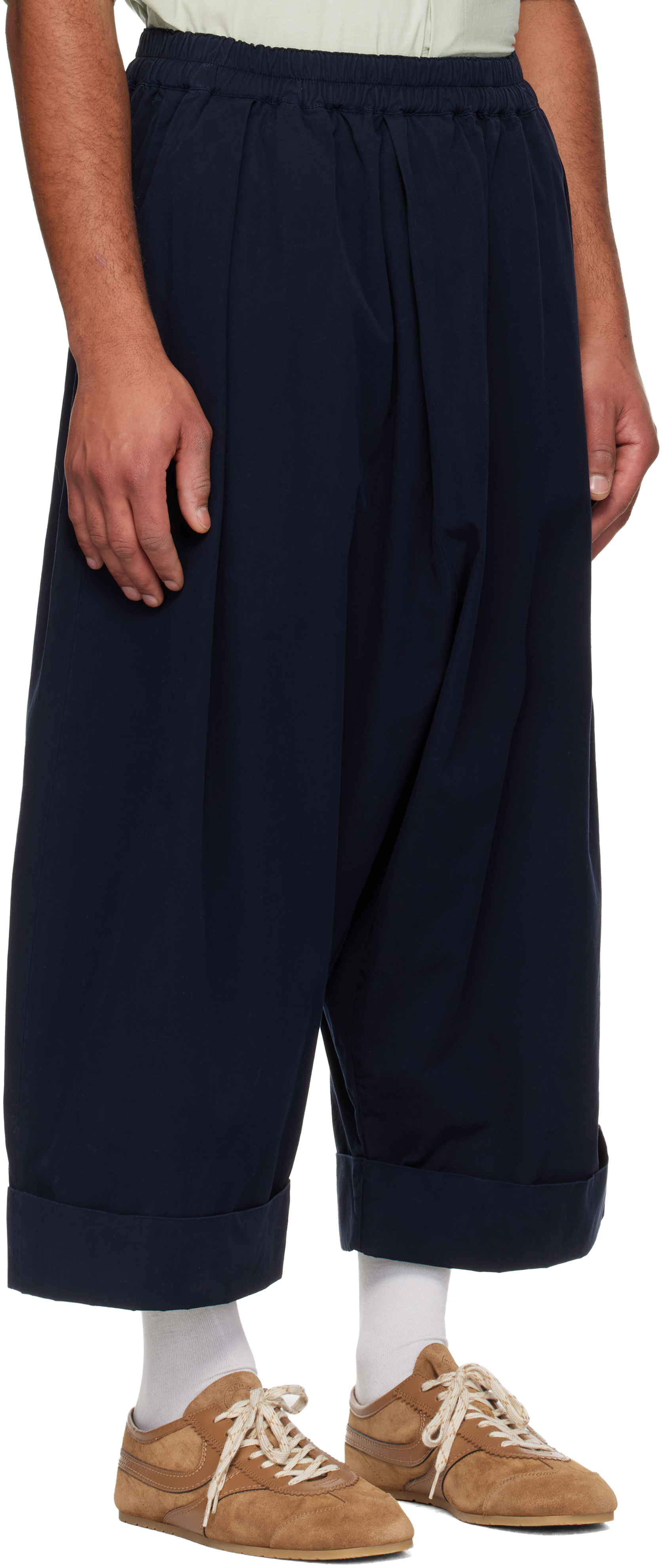 Toogood Navy 'the Baker' Trousers In Multi
