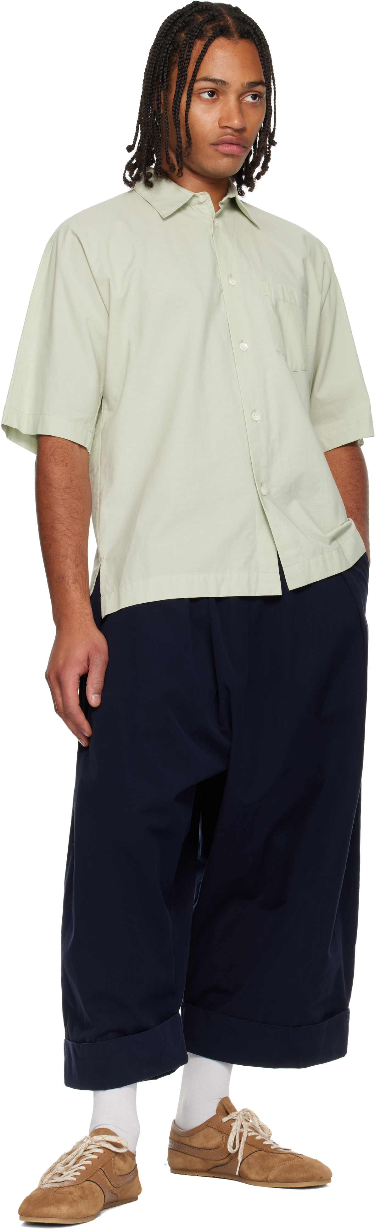 Toogood Navy 'the Baker' Trousers In Multi