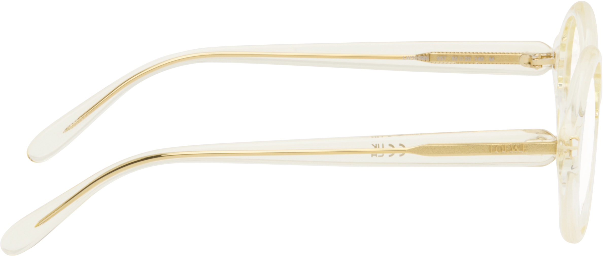 Loewe Gold Slim Square Glasses In Gold