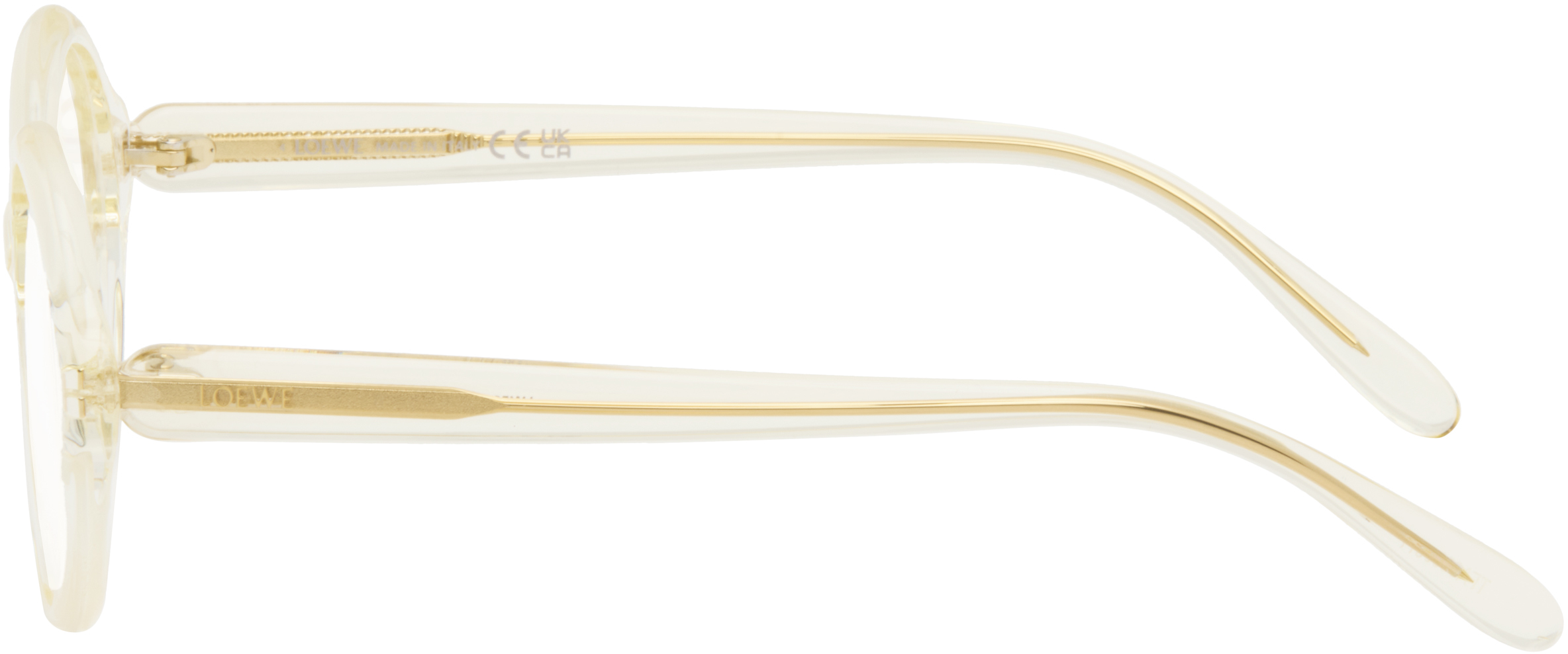 Loewe Gold Slim Square Glasses In Gold