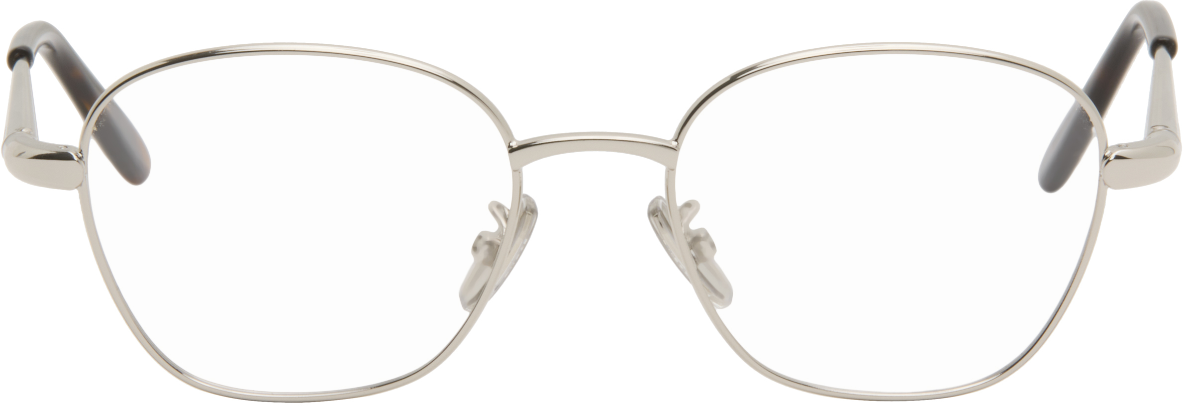 Loewe Silver Slim Square Glasses In Silver