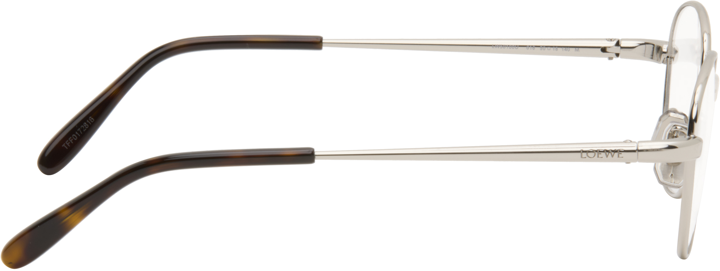 Loewe Silver Slim Square Glasses In Silver