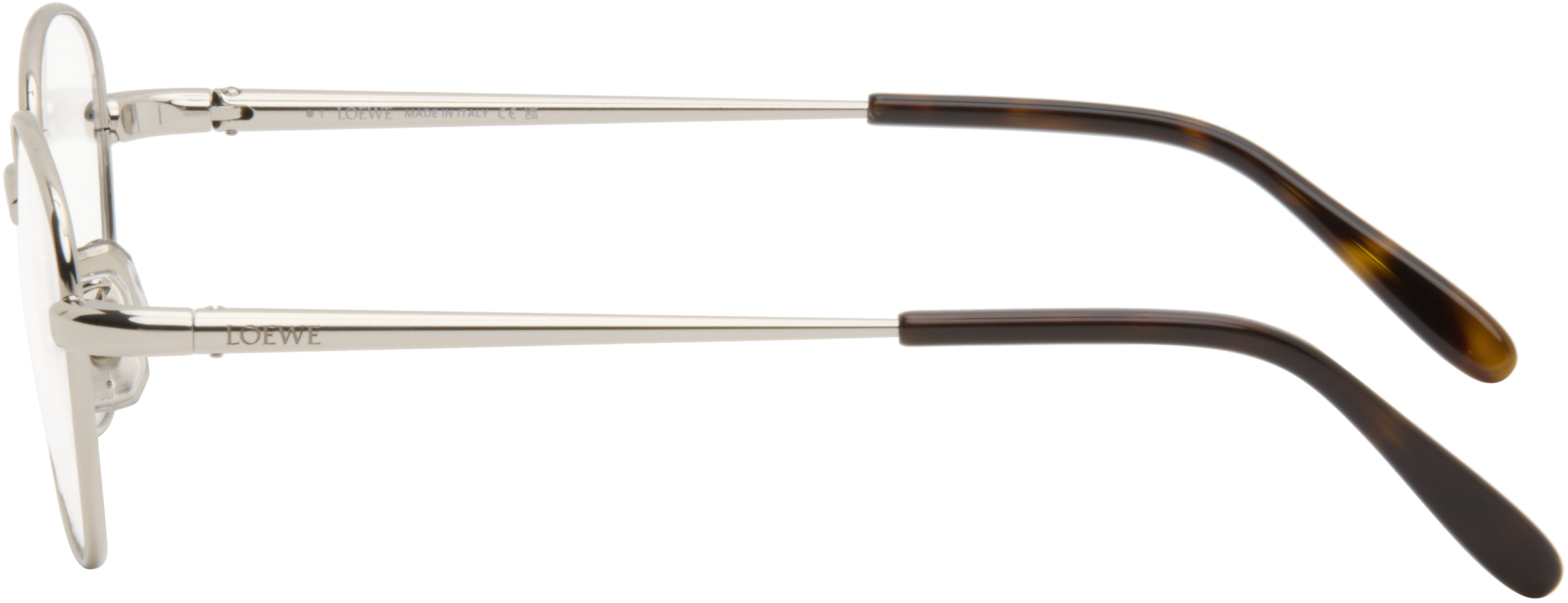 Loewe Silver Slim Square Glasses In Silver