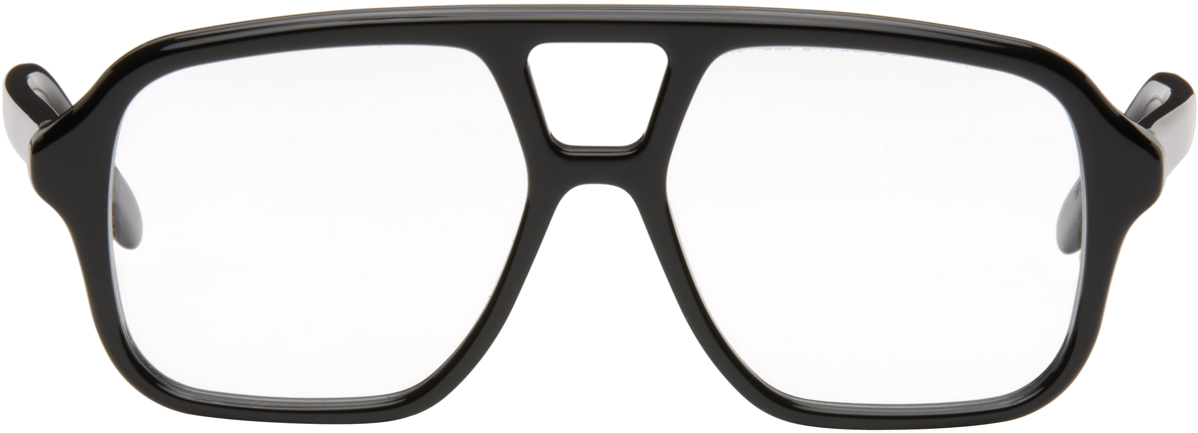 Black Slim Aviator Glasses