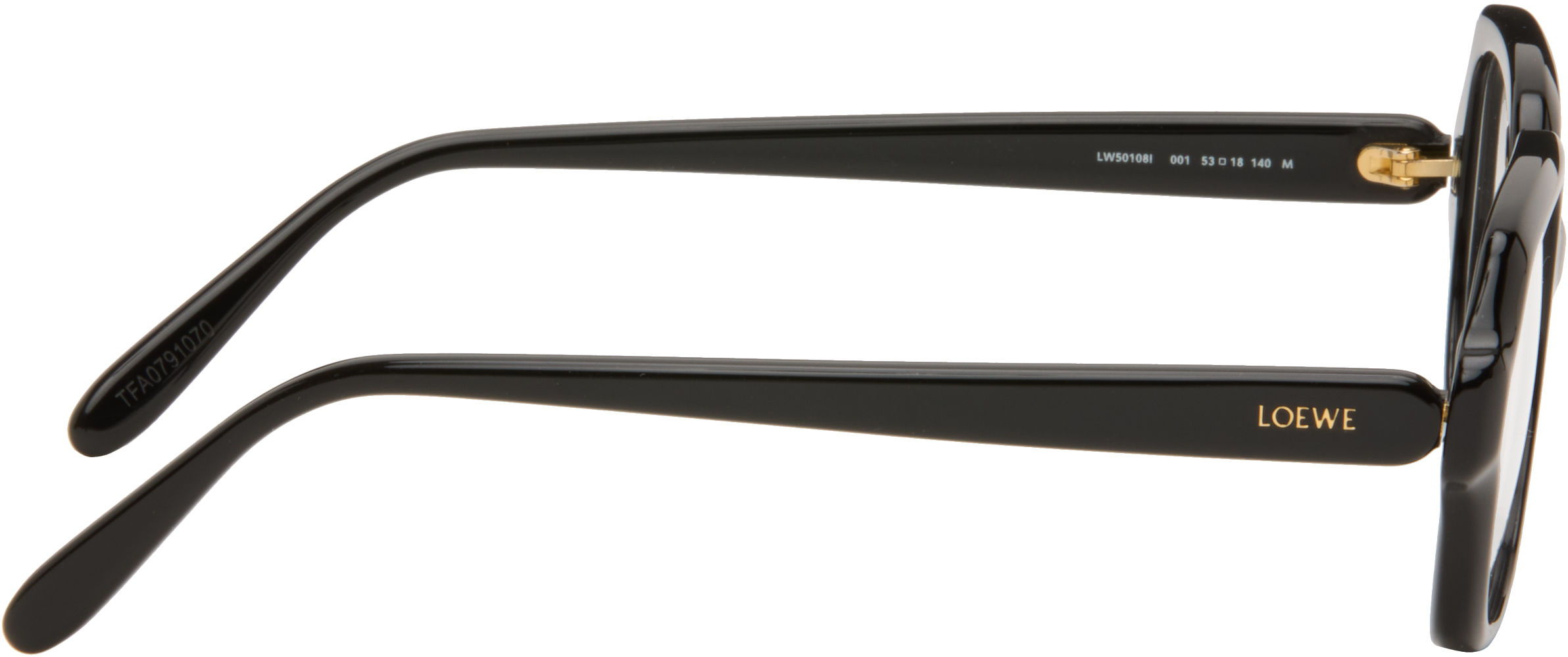 Loewe Black Slim Square Glasses In Black