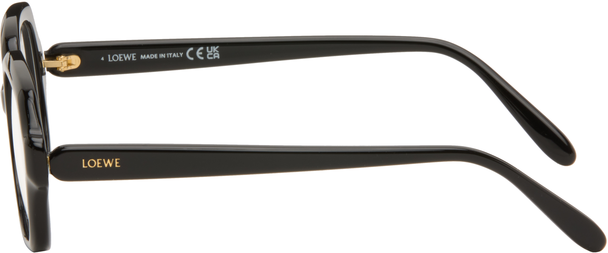 Loewe Black Slim Square Glasses In Black