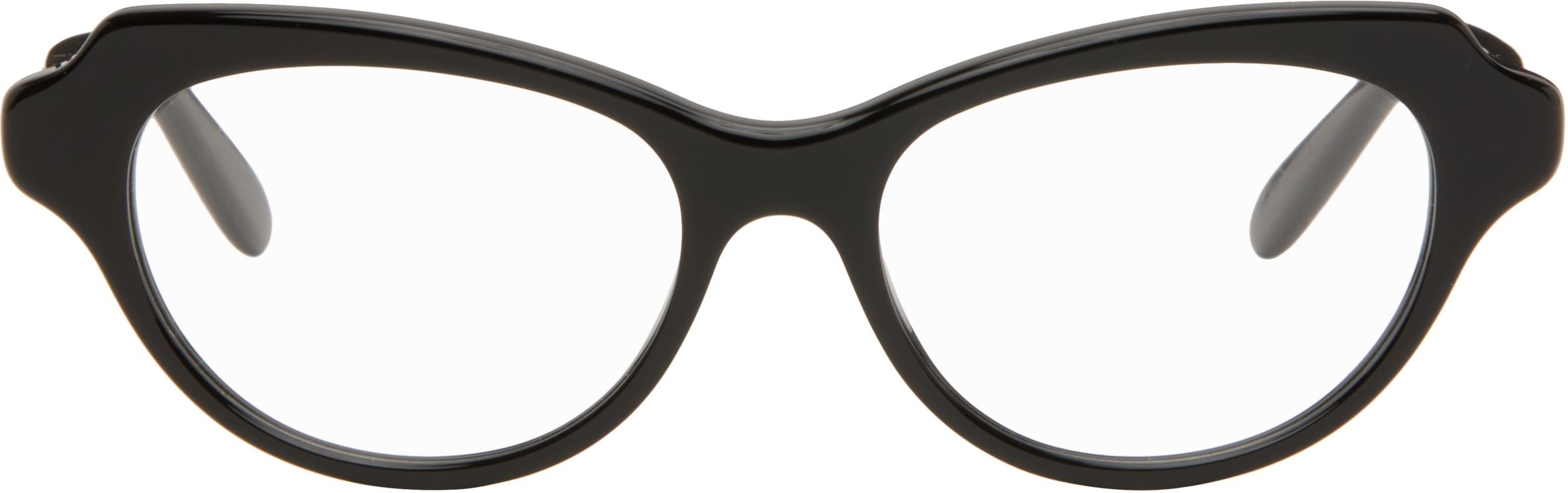 Loewe Black Slim Cat-eye Glasses In Black