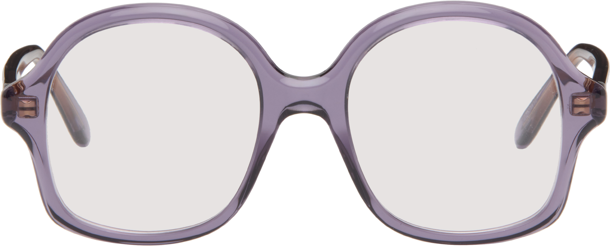 Loewe Purple Slim Oversized Glasses In Purple