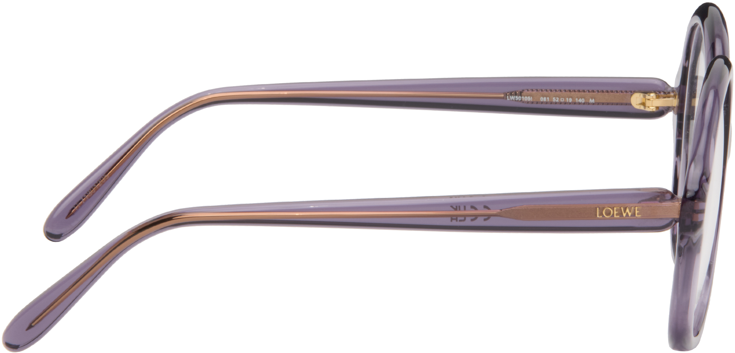 Loewe Purple Slim Oversized Glasses In Purple