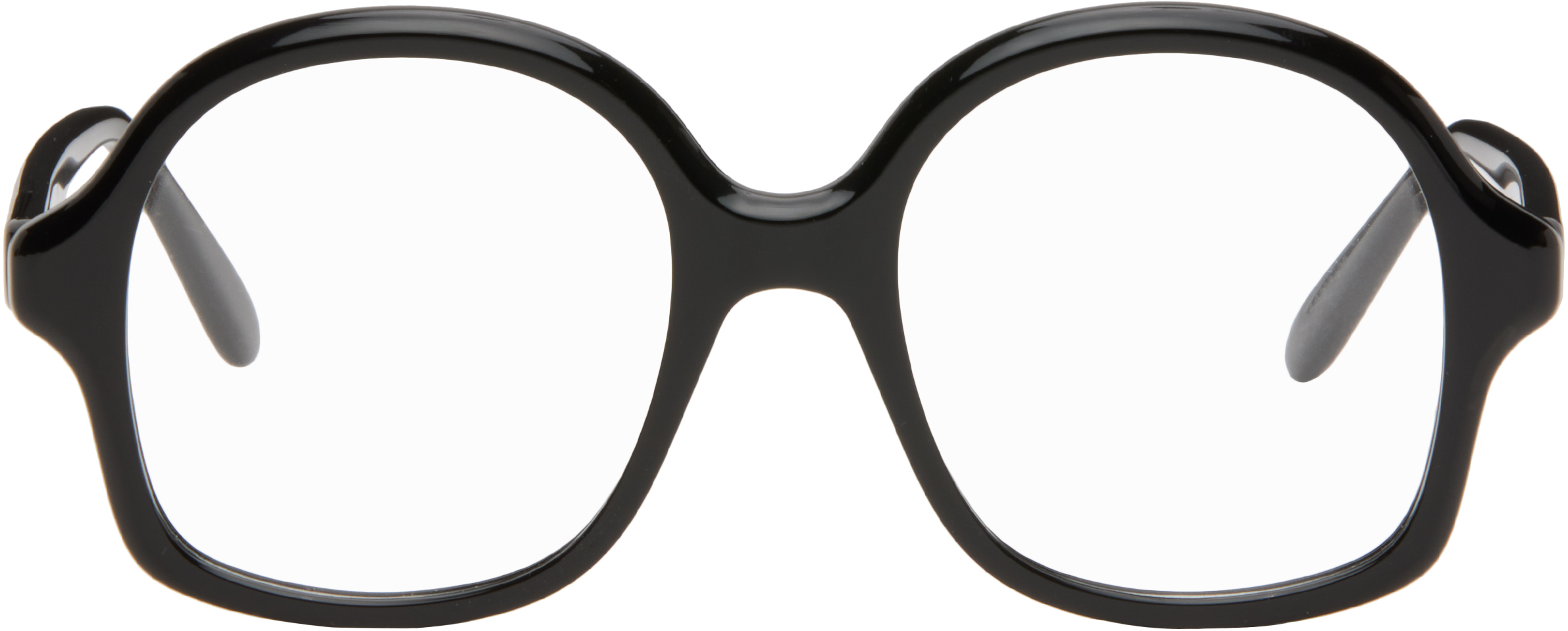 Loewe Black Slim Oversized Glasses In Black