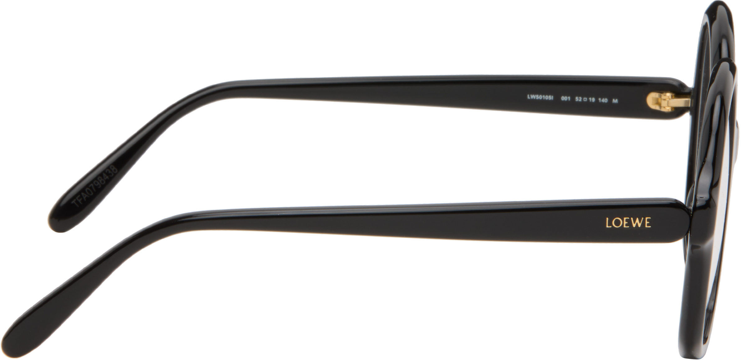 Loewe Black Slim Oversized Glasses In Black
