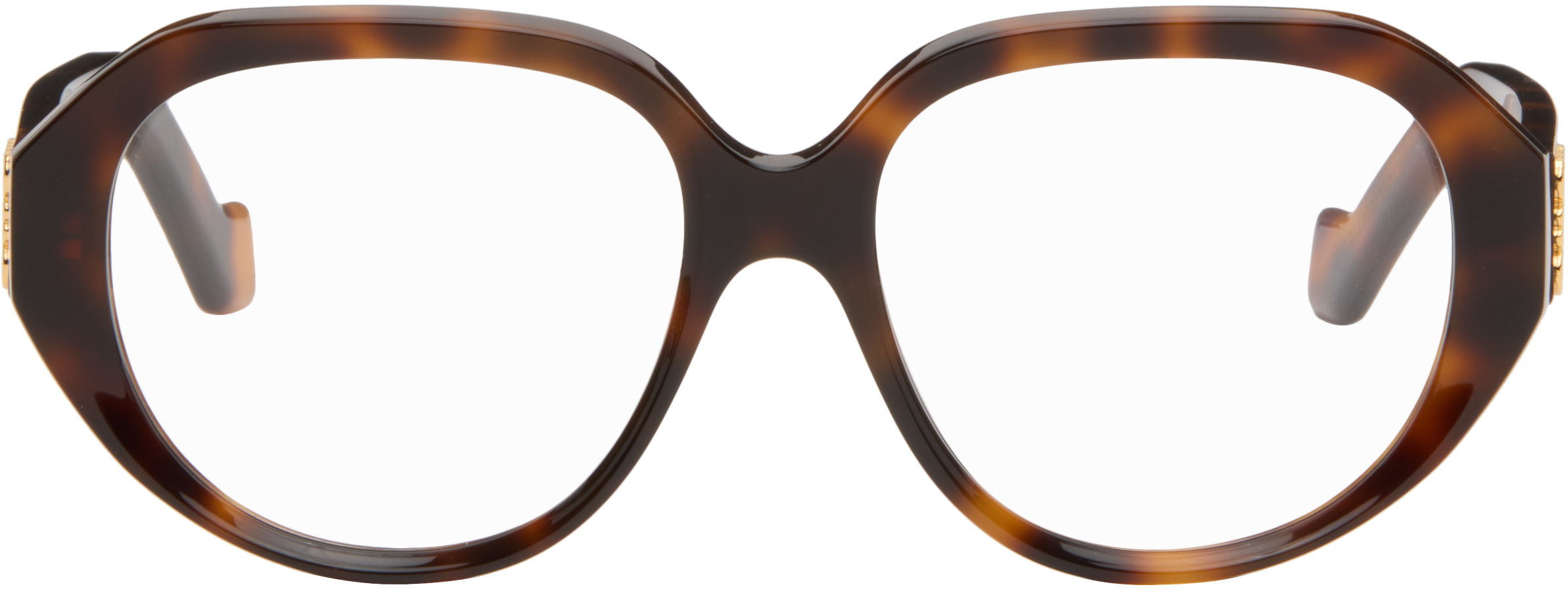 Brown Anagram Geometric Glasses by LOEWE on Sale display picture 3