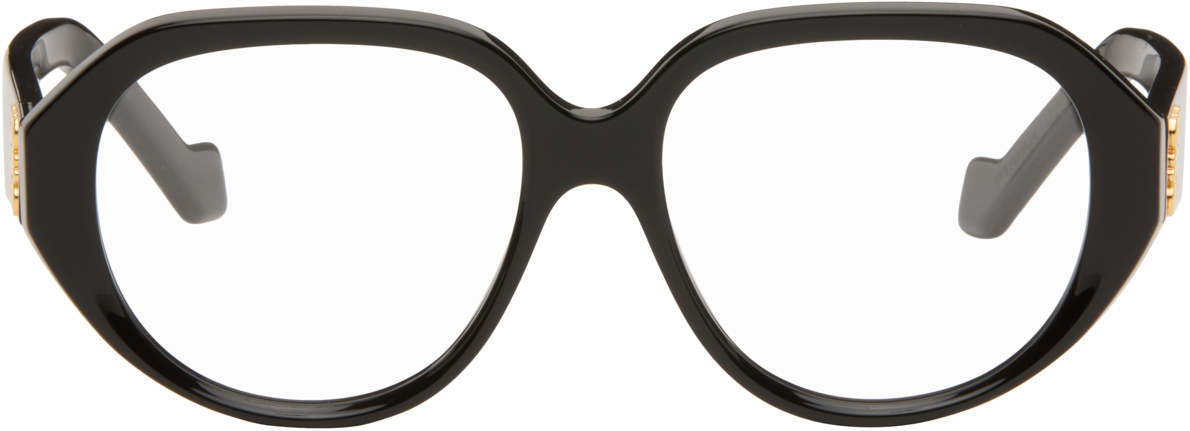 Loewe Black Anagram Geometric Glasses In Black