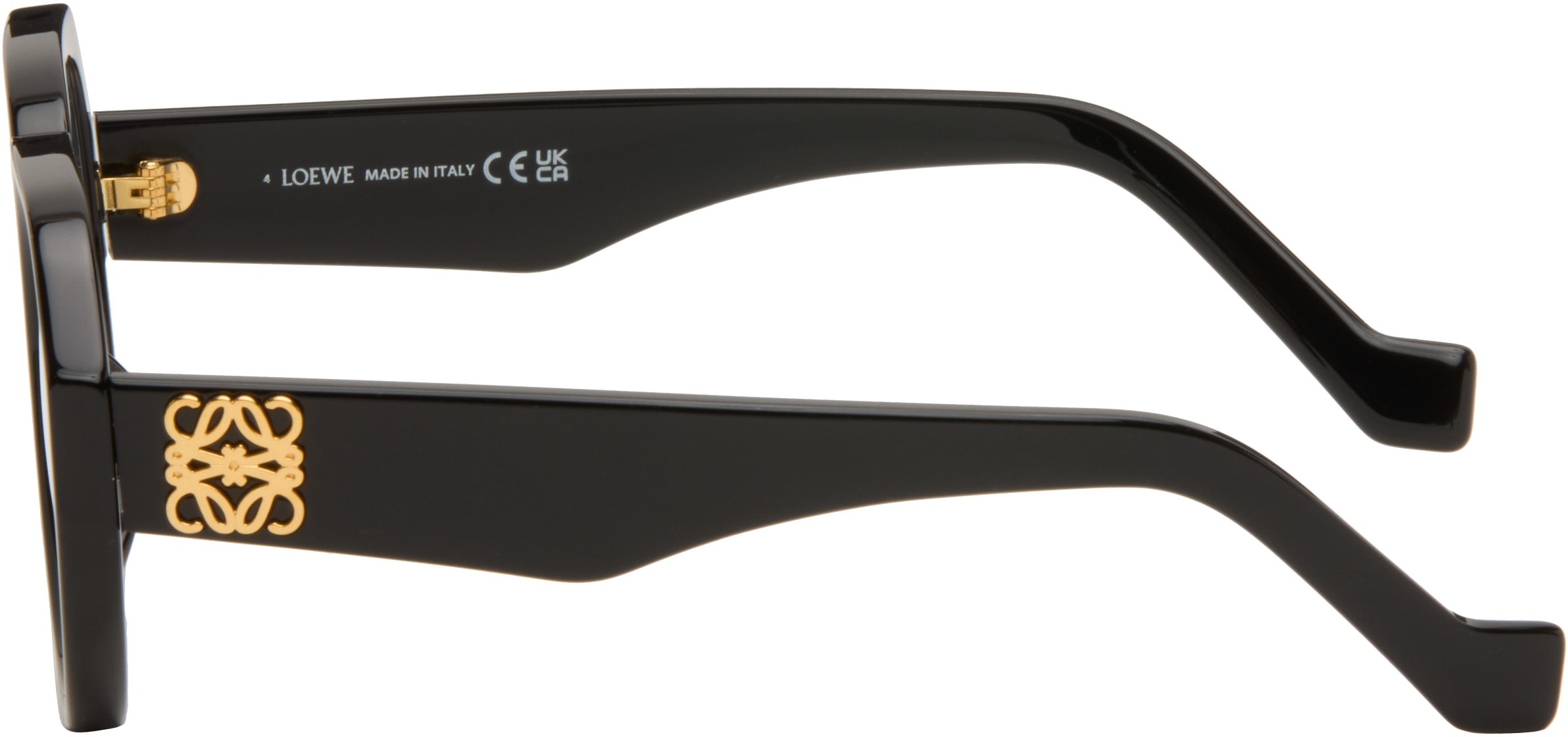 Loewe Black Anagram Geometric Glasses In Black
