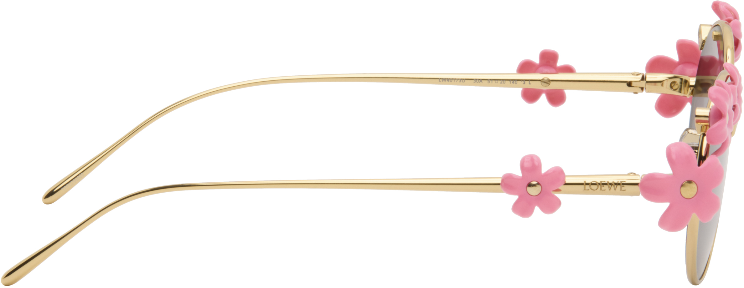 Loewe Logo Sunglasses In Gold