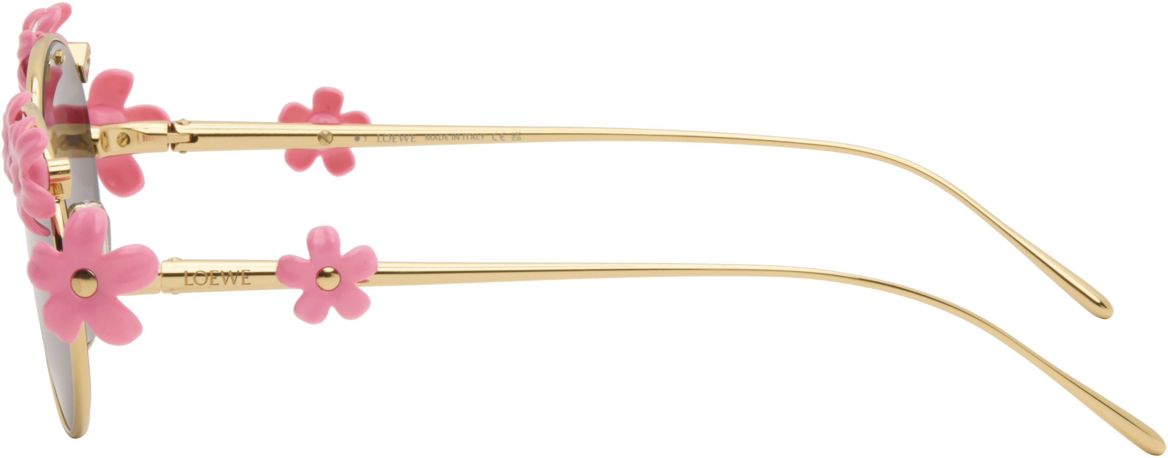 Loewe Logo Sunglasses In Gold
