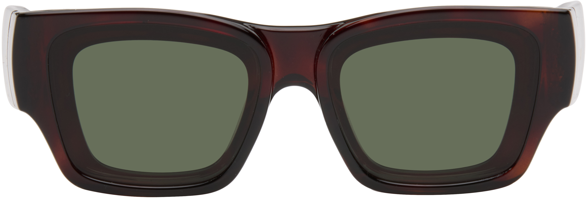 Loewe Brown Paula's Ibiza Goggle Rectangle Sunglasses In Brown
