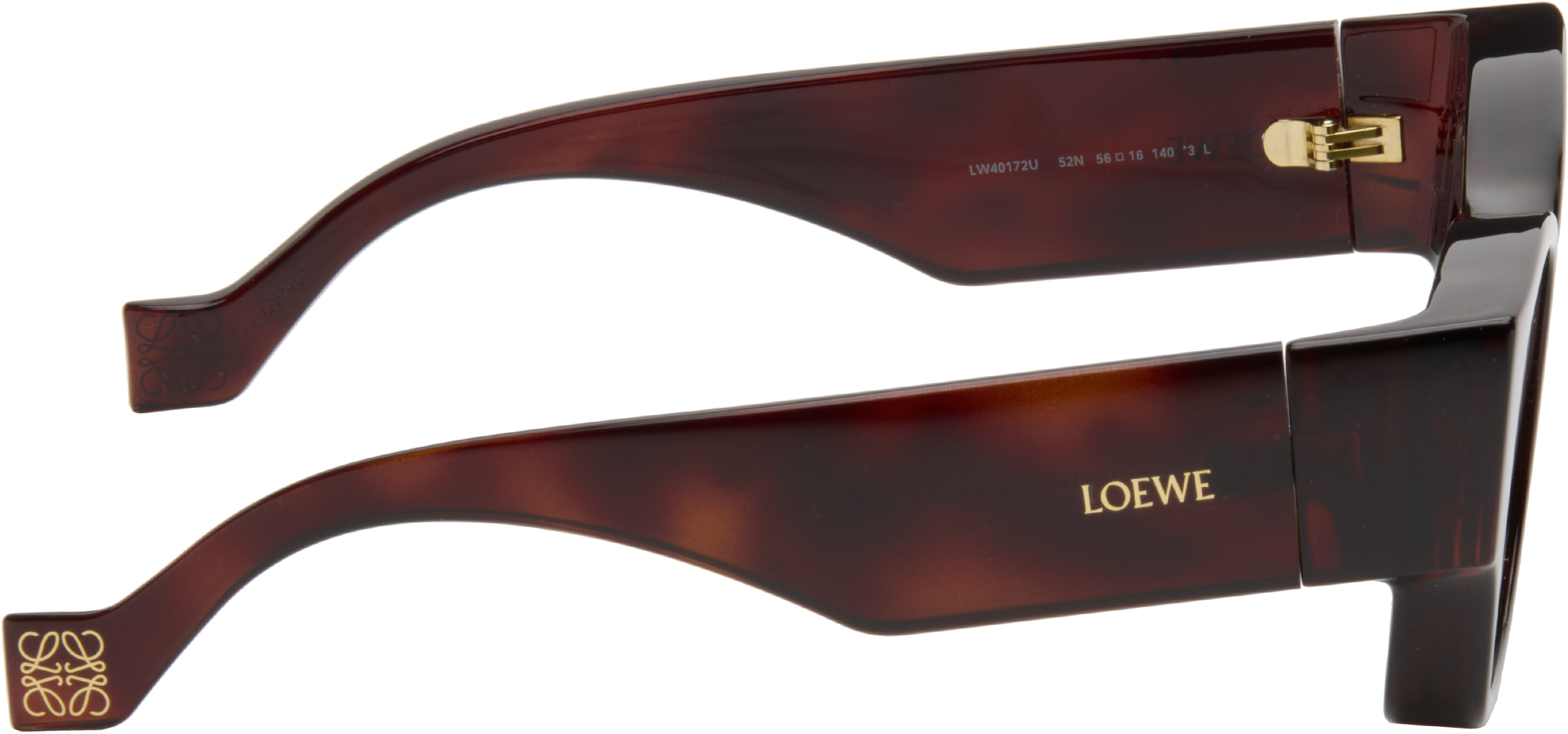 Loewe Brown Paula's Ibiza Goggle Rectangle Sunglasses In Brown