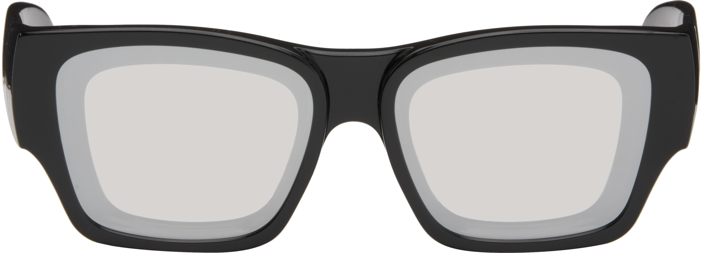 Loewe Black Paula's Ibiza Goggle Rectangle Sunglasses In Black