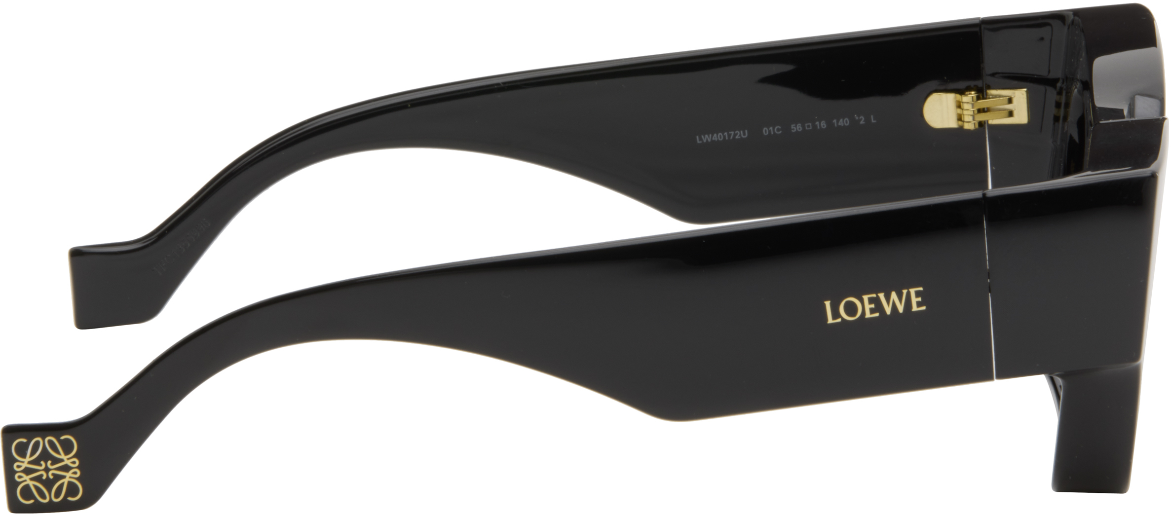 Loewe Black Paula's Ibiza Goggle Rectangle Sunglasses In Black