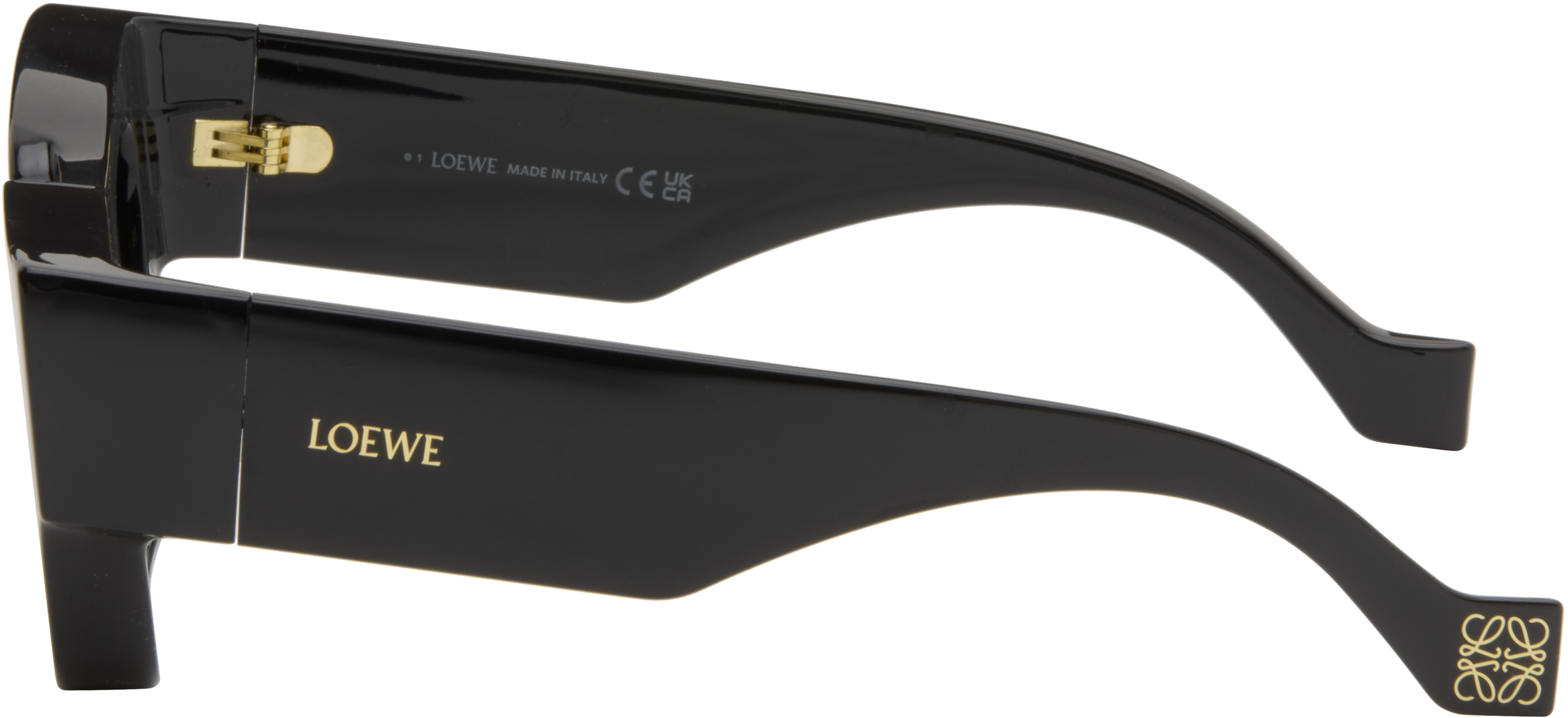 Loewe Black Paula's Ibiza Goggle Rectangle Sunglasses In Black