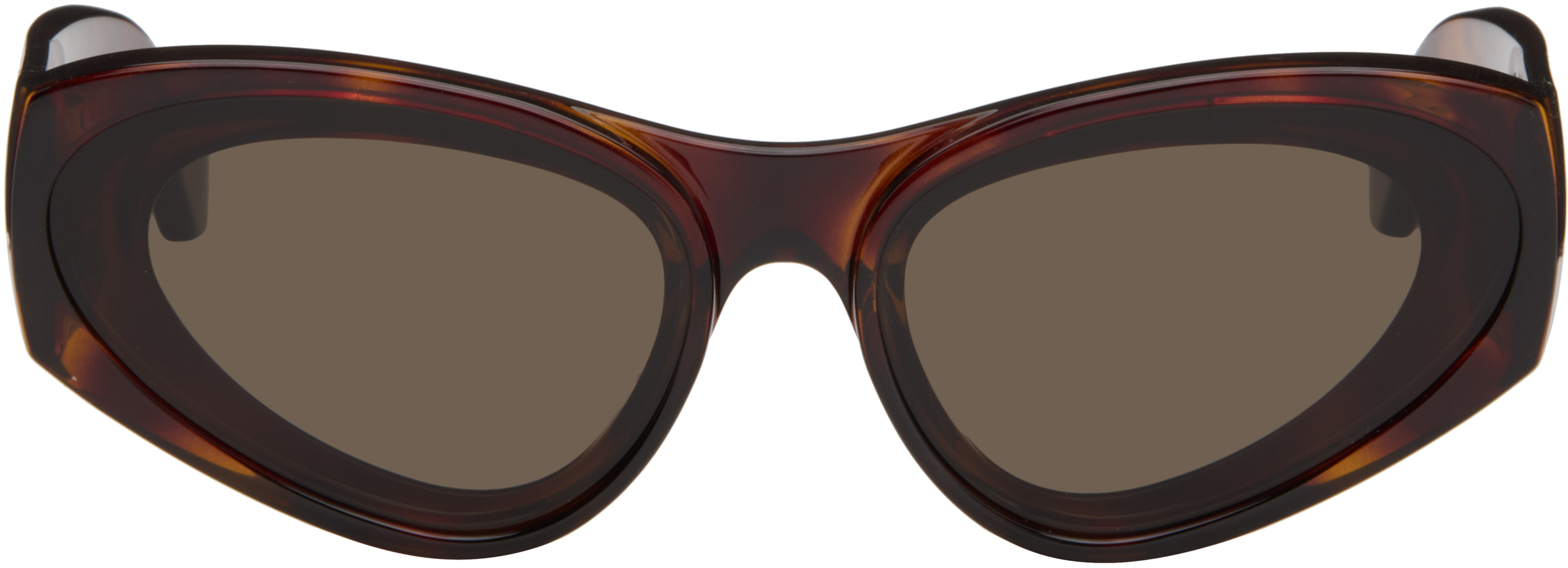 Loewe Brown Paula's Ibiza Goggle Cat-eye Sunglasses In Brown