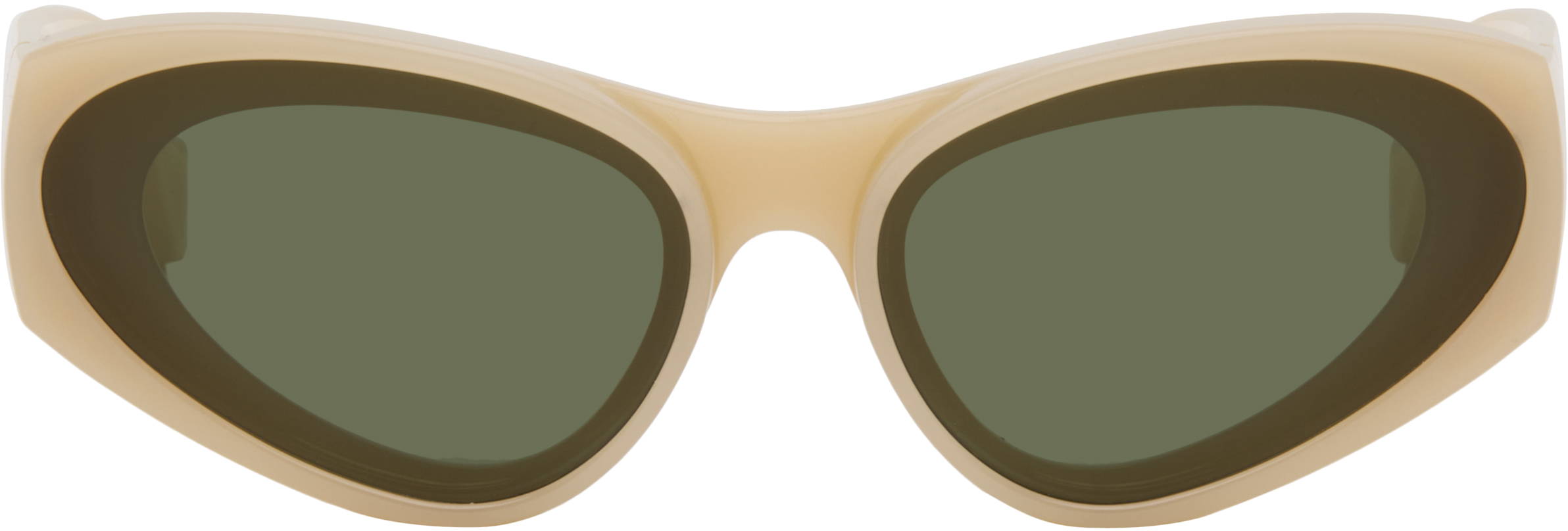 Beige Front Lenses Cateye Sunglasses