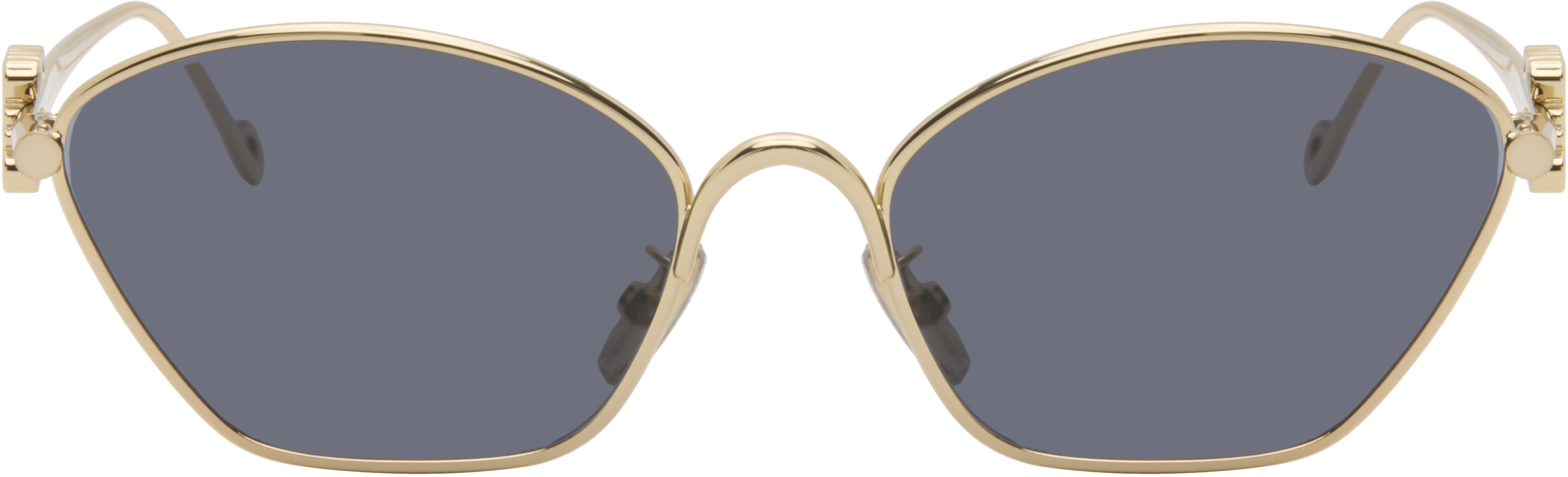 Loewe Gold Anagram Hexagonal Cat-eye Sunglasses
