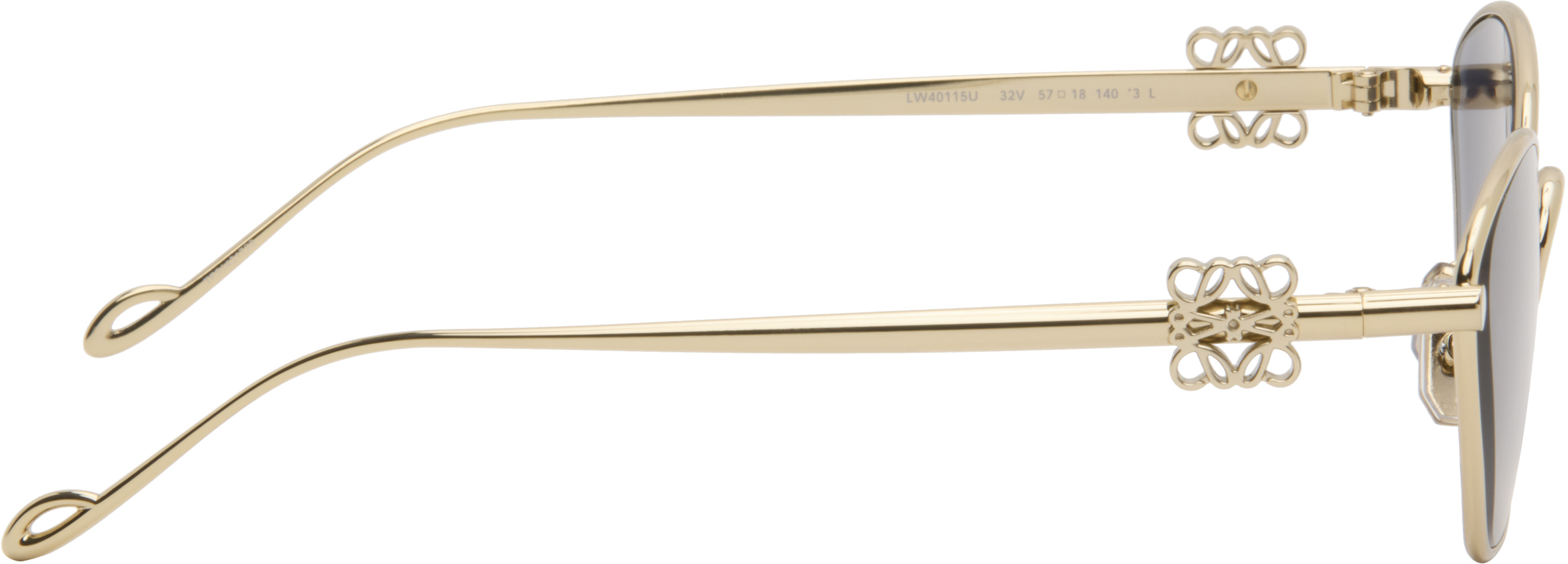 Loewe Gold Anagram Hexagonal Cat-eye Sunglasses