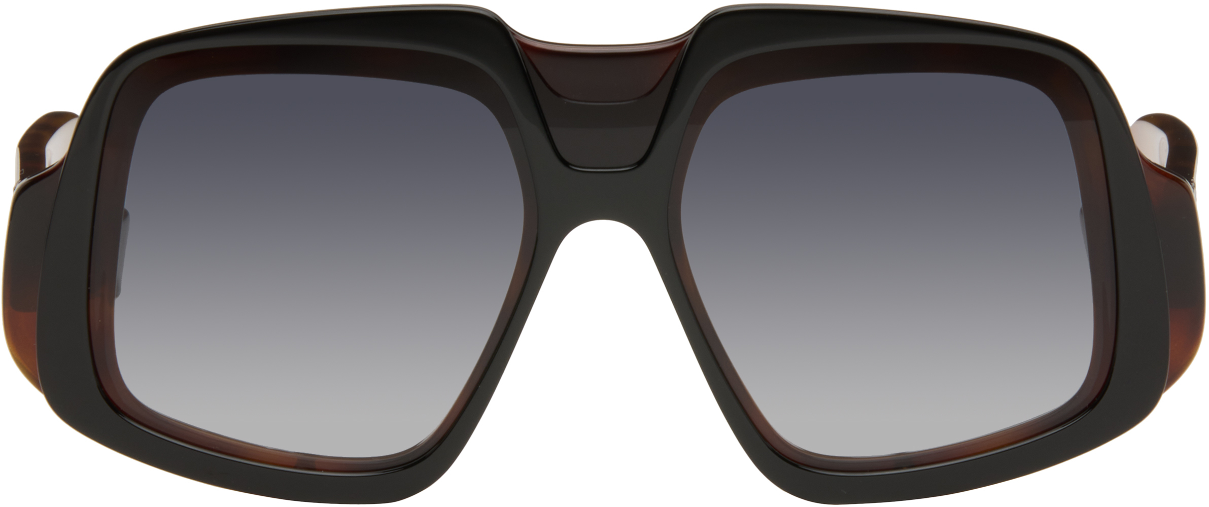 Loewe Anagram Oversized Aviator-style Tortoiseshell Acetate Sunglasses In Brown