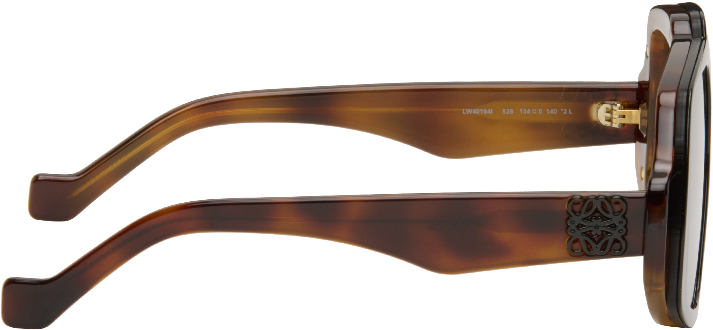 Loewe Anagram Oversized Aviator-style Tortoiseshell Acetate Sunglasses In Brown
