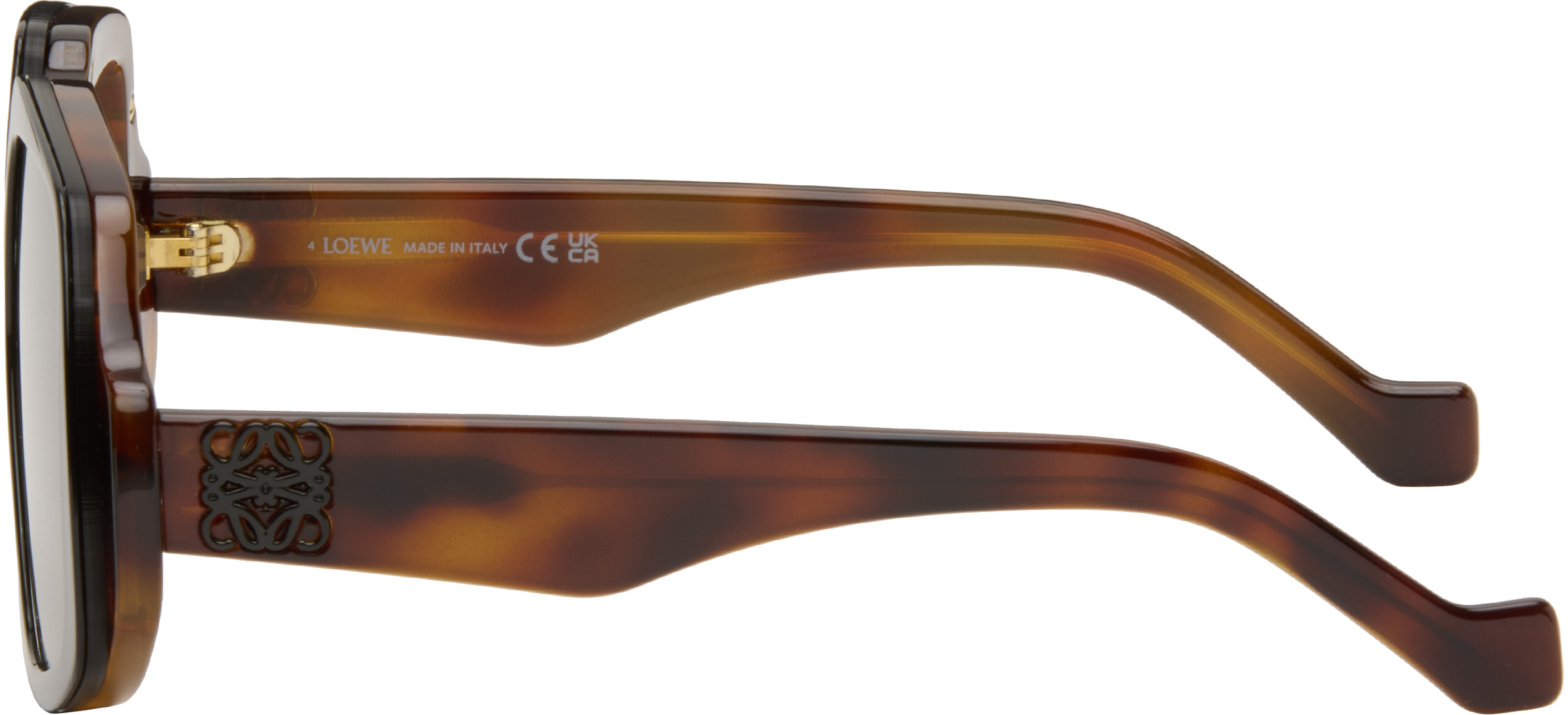 Loewe Anagram Oversized Aviator-style Tortoiseshell Acetate Sunglasses In Brown
