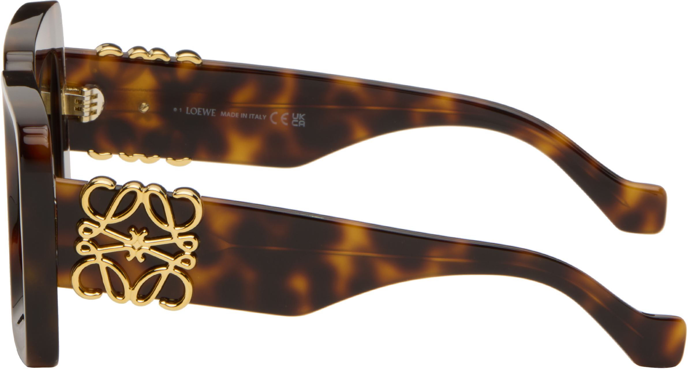 Loewe Anagram Oversized Square-frame Tortoiseshell Acetate Sunglasses In Brown