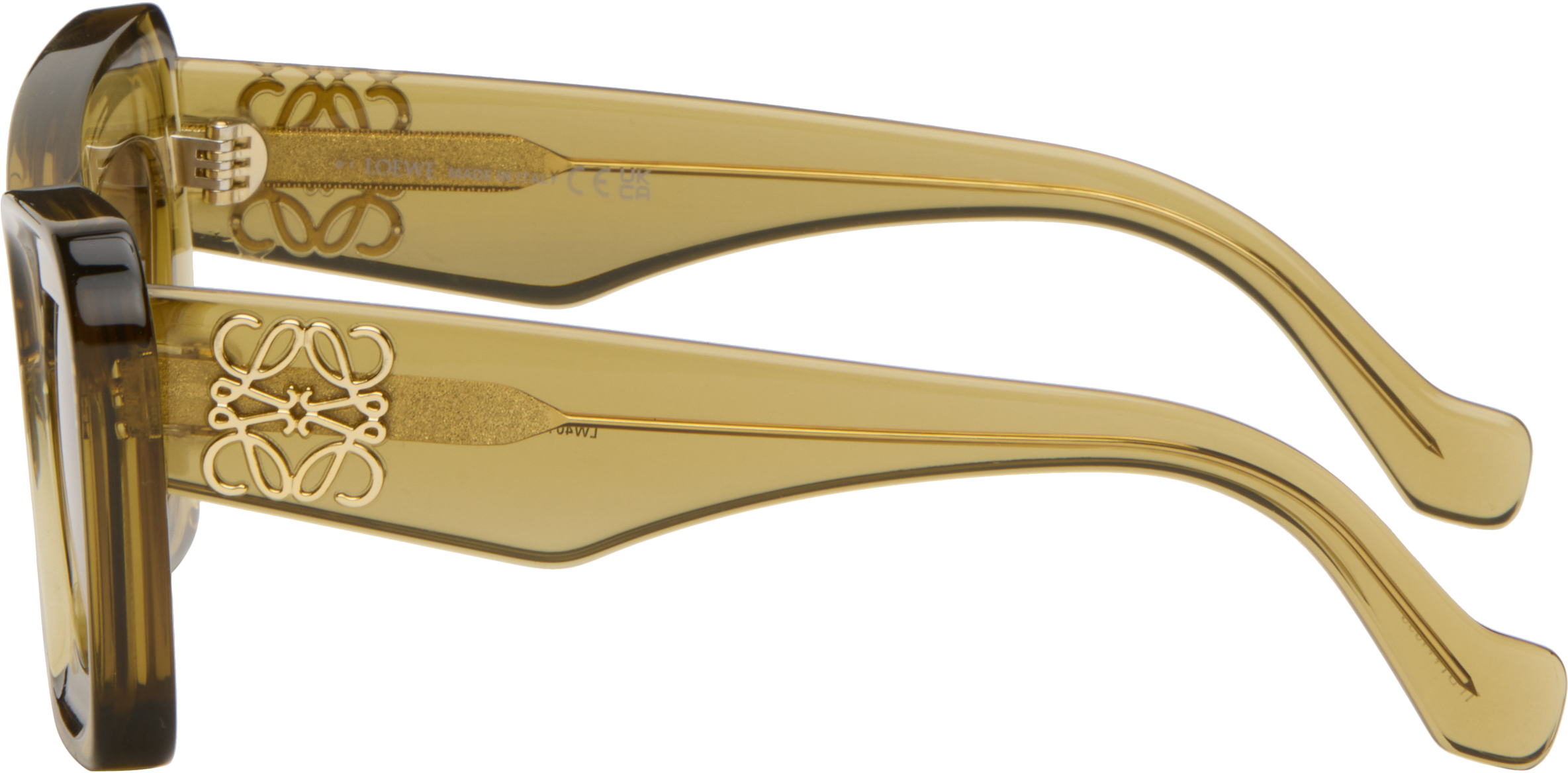 Loewe Khaki Beveled Cat-eye Sunglasses In Brown