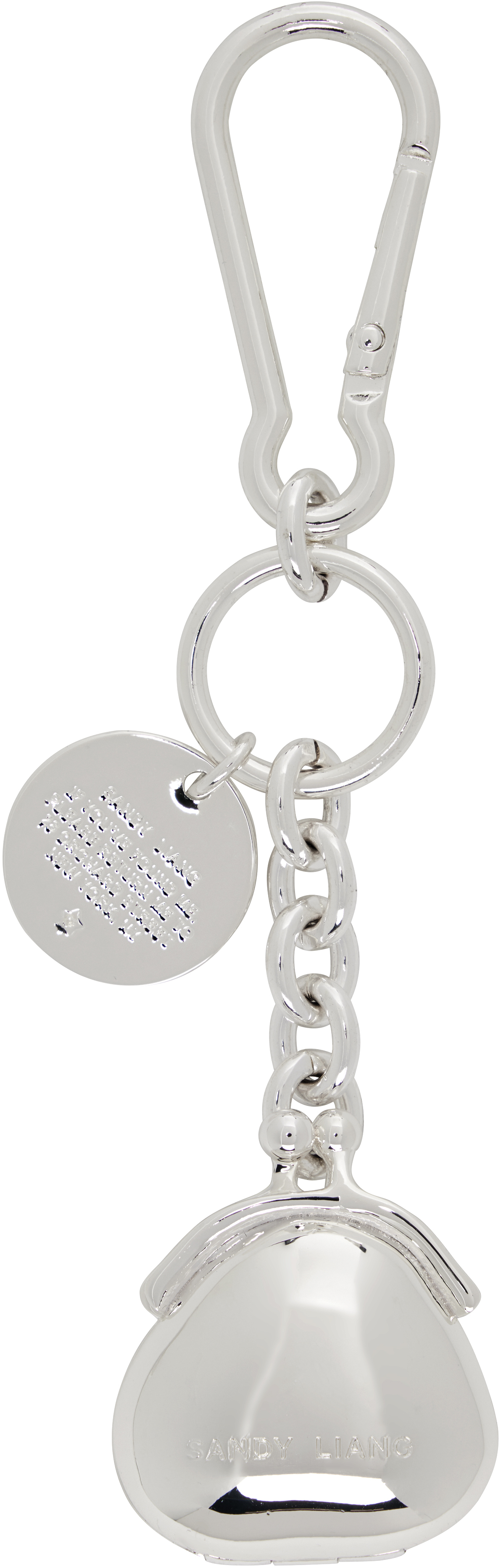 Silver Souvenir Pouch Charm Keychain by Sandy Liang on Sale