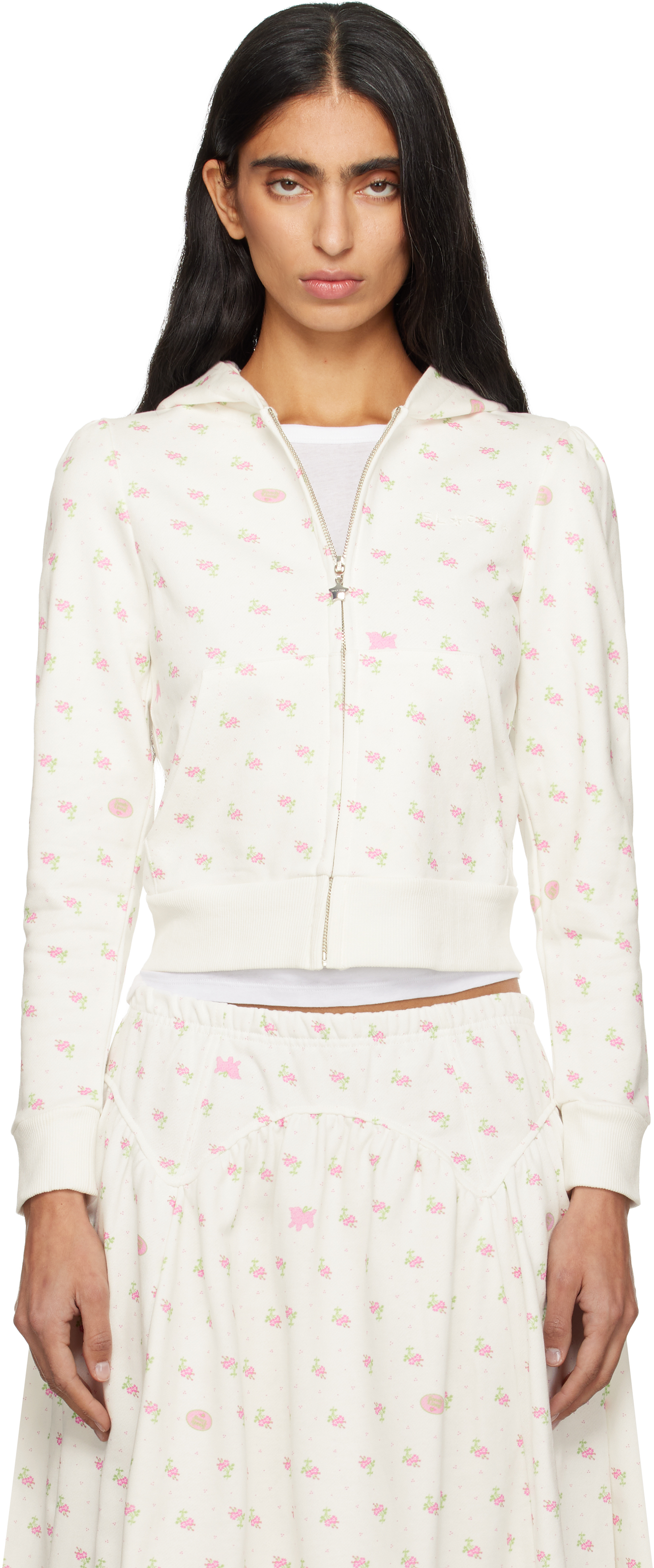 Sandy Liang White Cardamom Hoodie In White