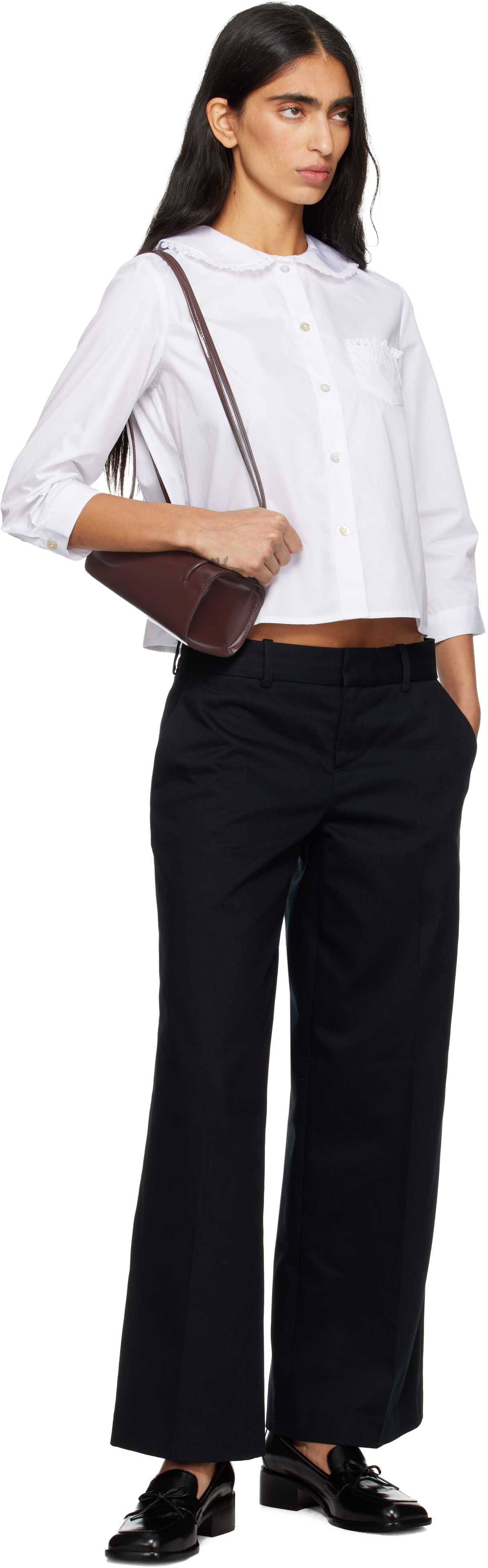 Sandy Liang White Buell Shirt In White