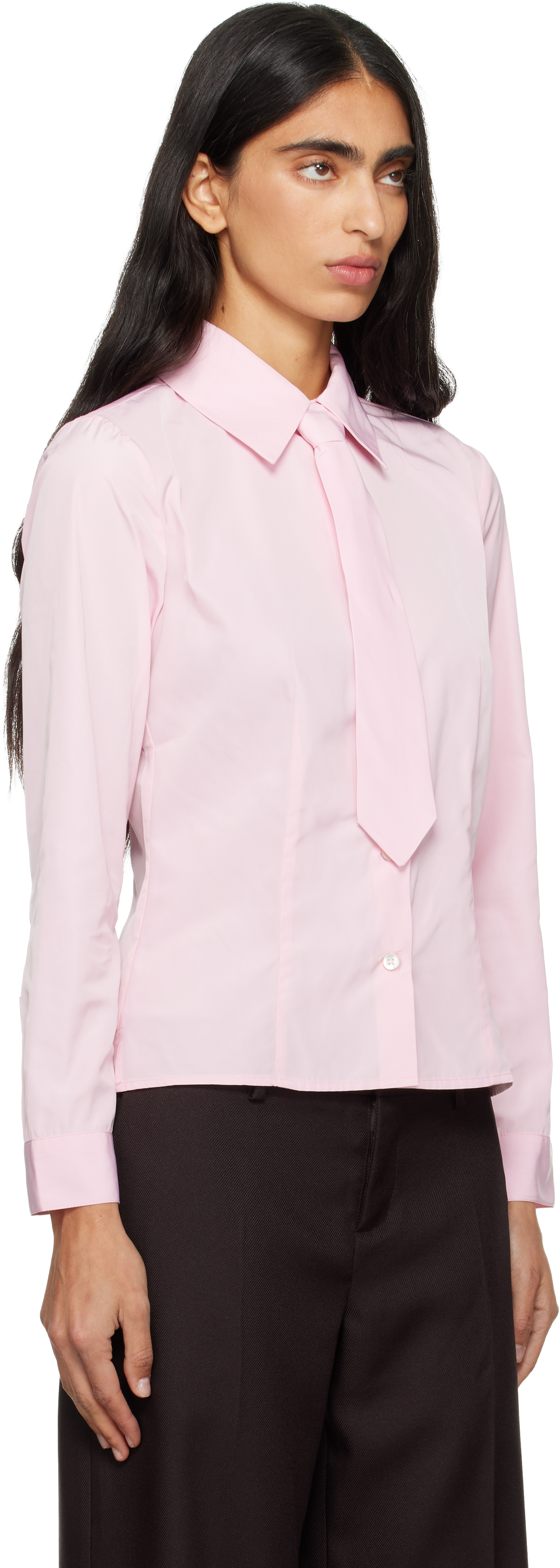 Sandy Liang Pink Levi Shirt In Animal Print