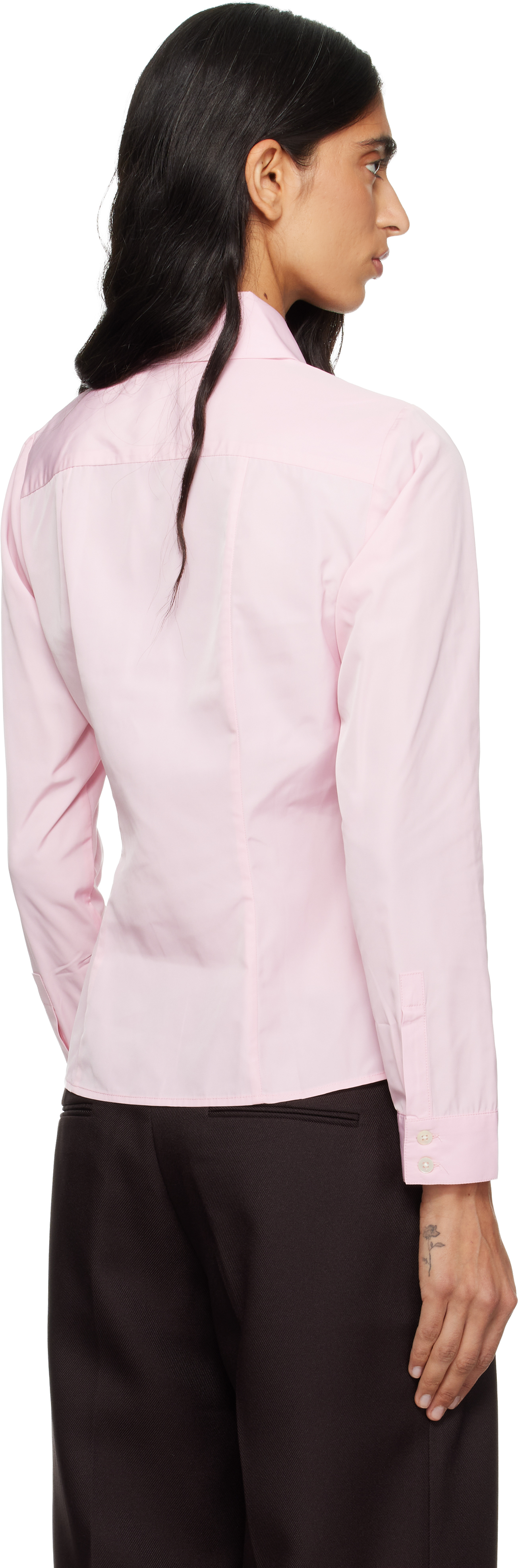 Sandy Liang Pink Levi Shirt In Animal Print