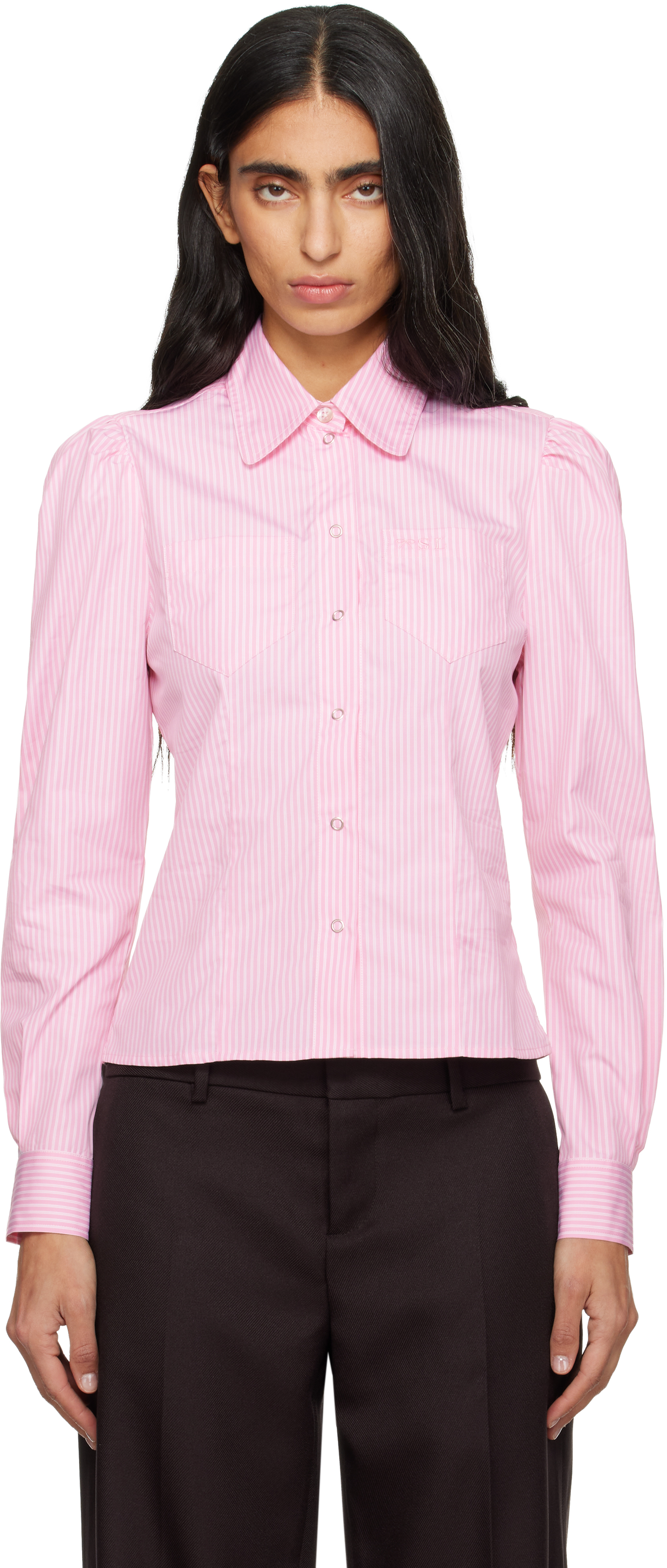 Sandy Liang Pink Baela Shirt In Pink